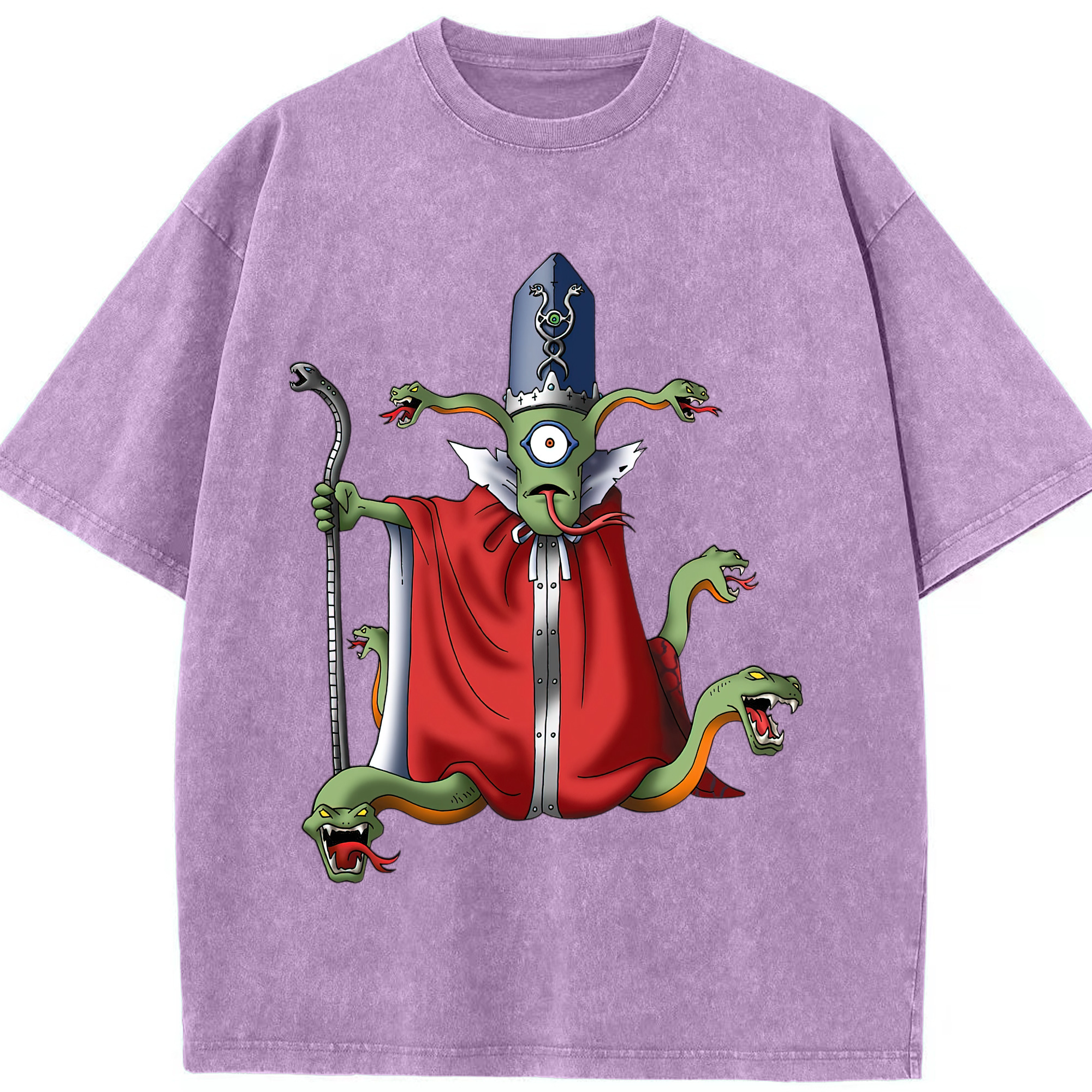 （画像用） ドラゴンクエスト Doragon Kuesuto Dragon Quest 綿100% ヴィンテージ風 半袖Tシャツ（フロントプリント）