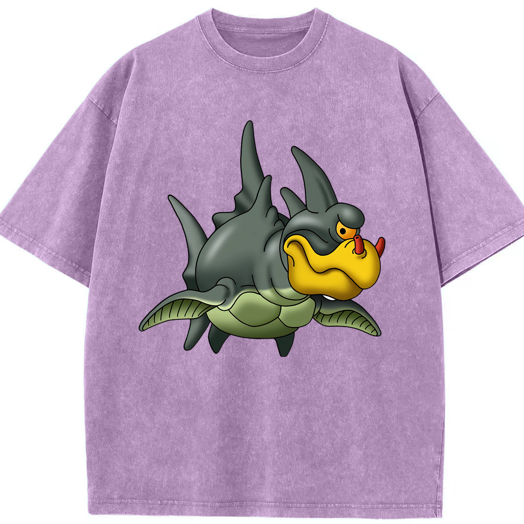 （画像用） ドラゴンクエスト Doragon Kuesuto Dragon Quest 綿100% ヴィンテージ風 半袖Tシャツ（フロントプリント）