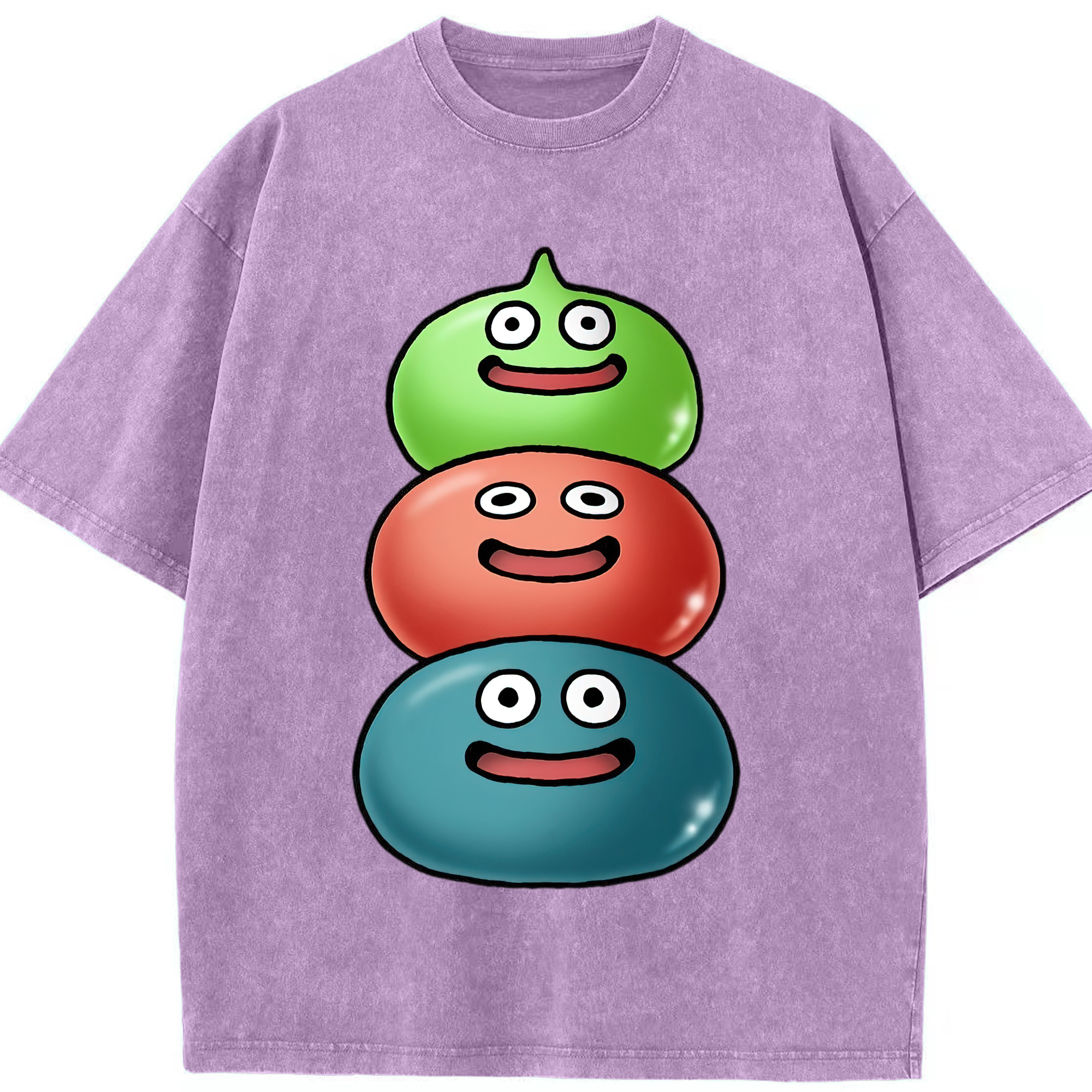 （画像用） ドラゴンクエスト Doragon Kuesuto Dragon Quest 綿100% ヴィンテージ風 半袖Tシャツ（フロントプリント）