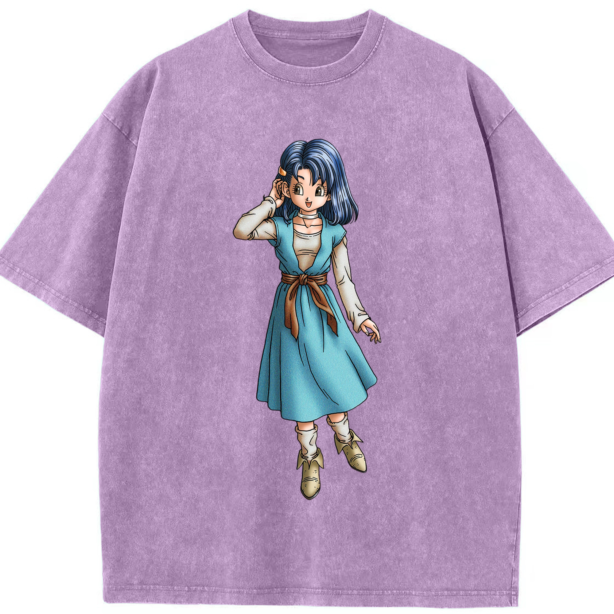 （画像用） ドラゴンクエスト Doragon Kuesuto Dragon Quest 綿100% ヴィンテージ風 半袖Tシャツ（フロントプリント）