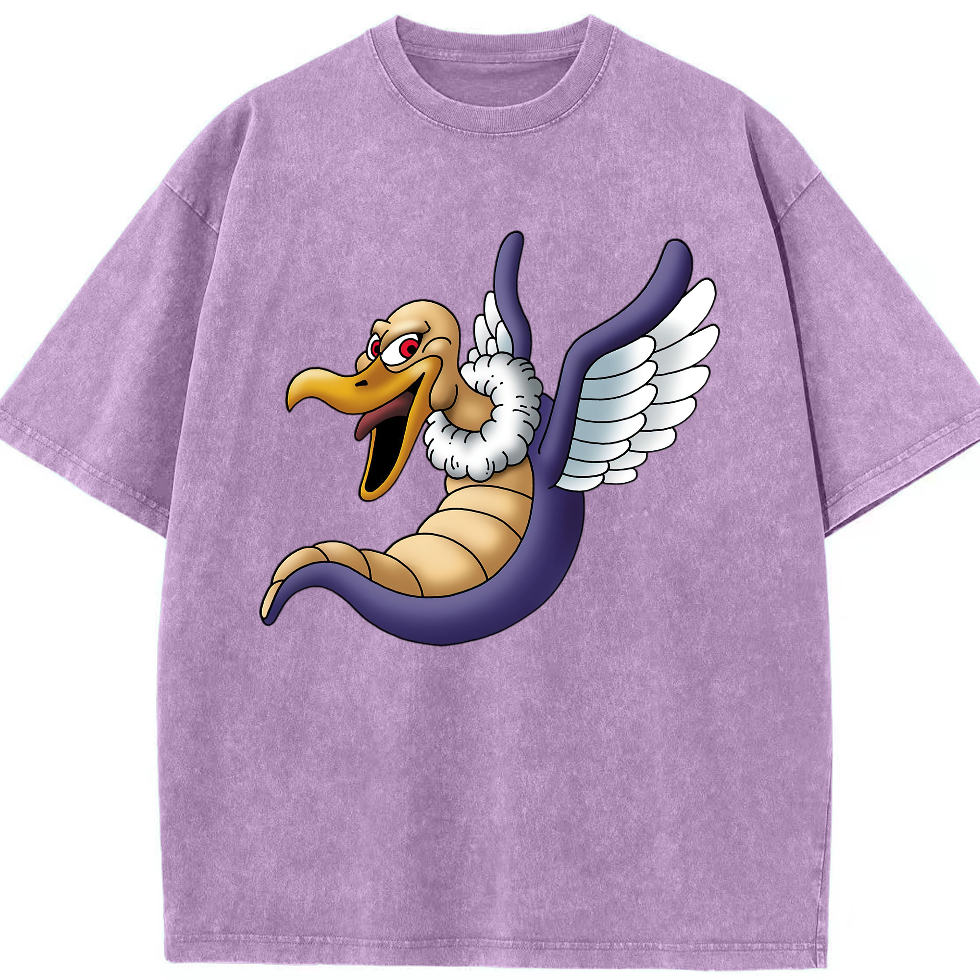 （画像用） ドラゴンクエスト Doragon Kuesuto Dragon Quest 綿100% ヴィンテージ風 半袖Tシャツ（フロントプリント）