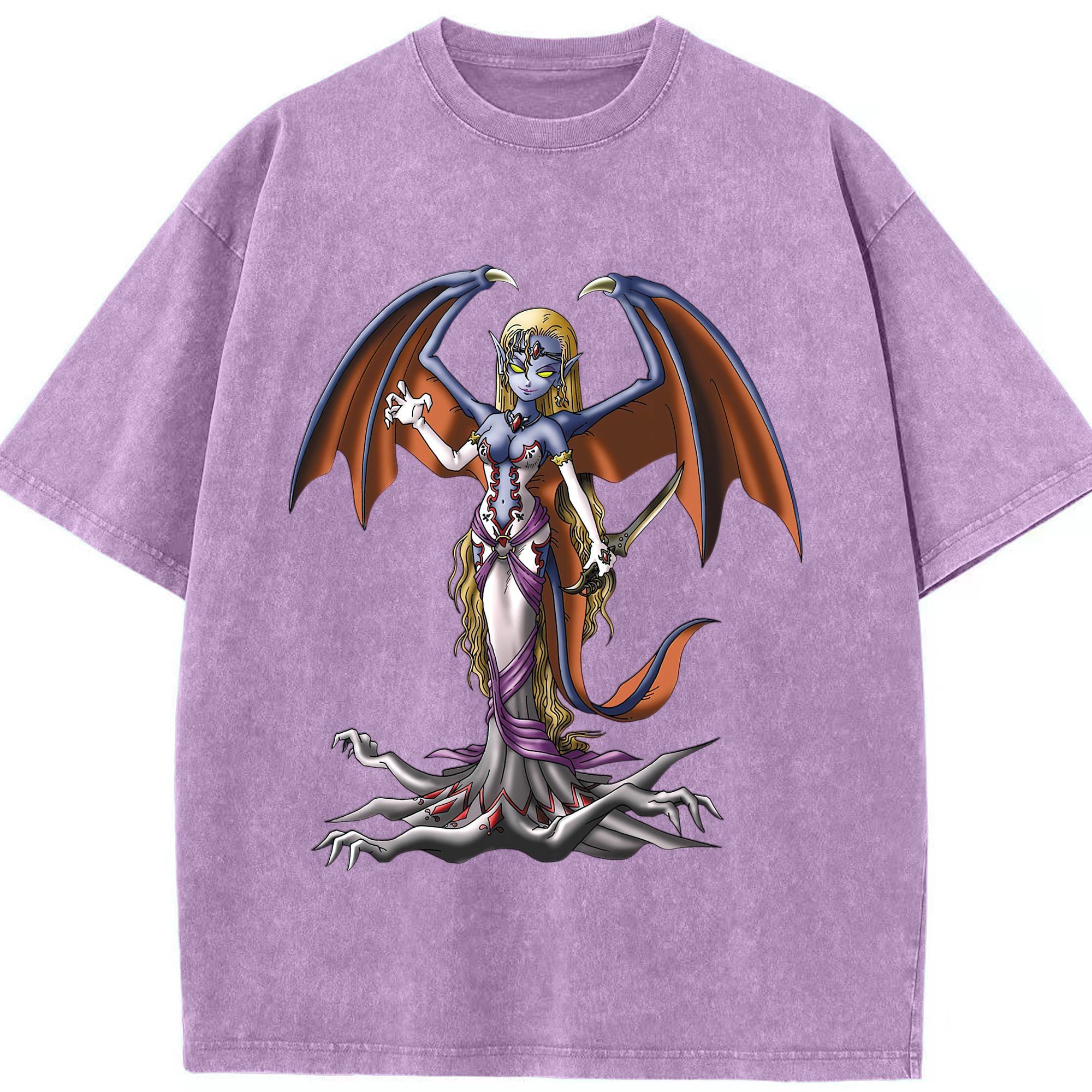 （画像用） ドラゴンクエスト Doragon Kuesuto Dragon Quest 綿100% ヴィンテージ風 半袖Tシャツ（フロントプリント）