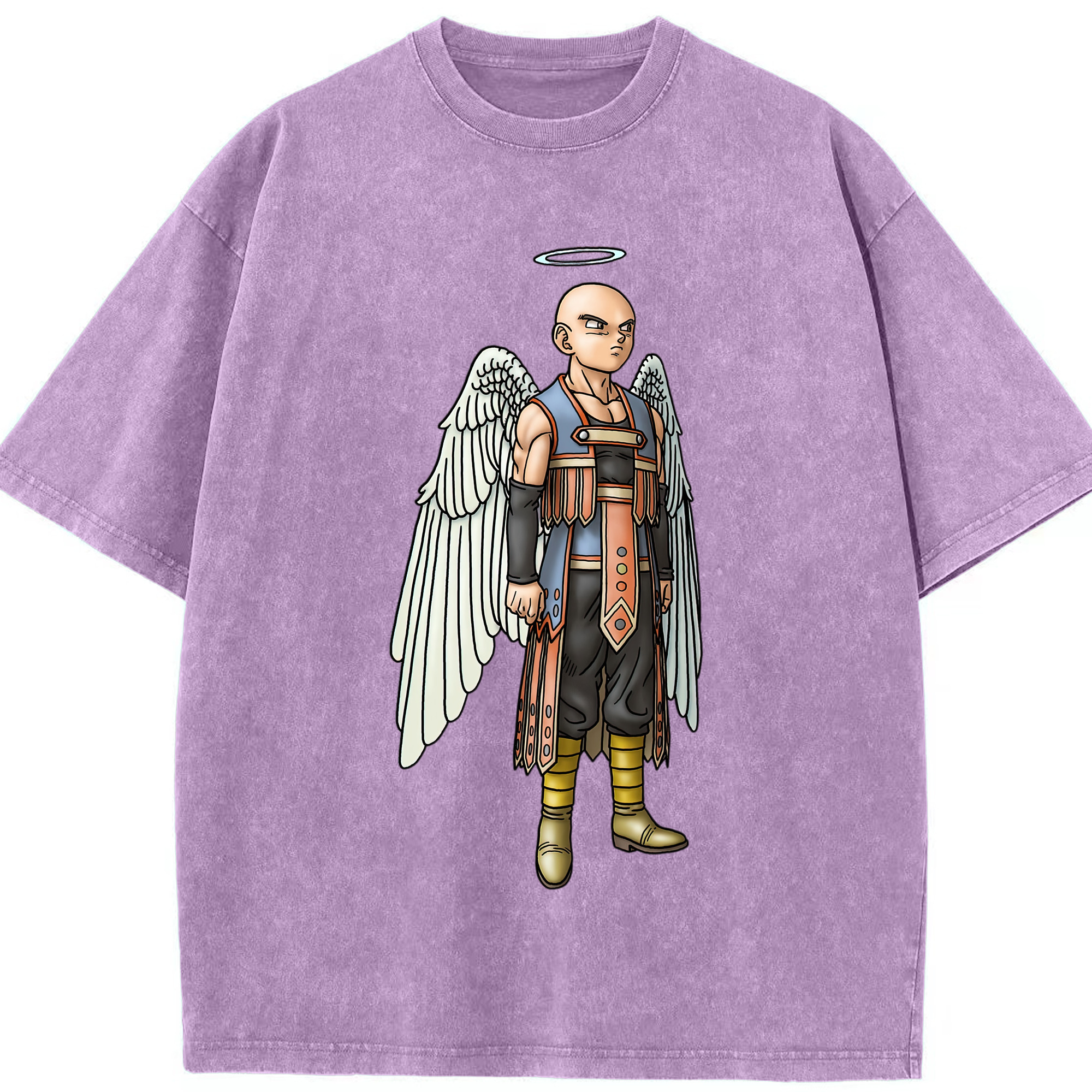（画像用） ドラゴンクエスト Doragon Kuesuto Dragon Quest 綿100% ヴィンテージ風 半袖Tシャツ（フロントプリント）