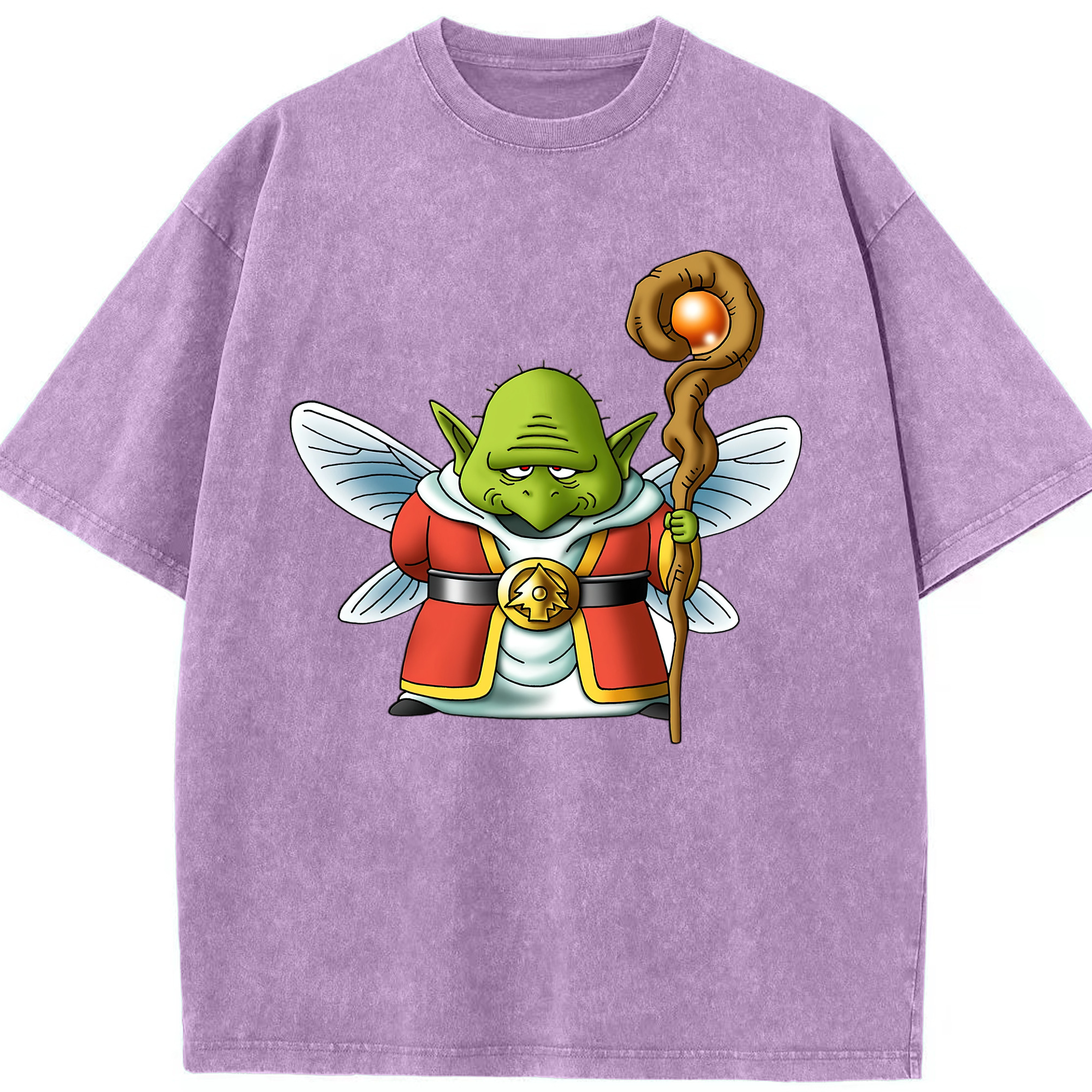 （画像用） ドラゴンクエスト Doragon Kuesuto Dragon Quest 綿100% ヴィンテージ風 半袖Tシャツ（フロントプリント）