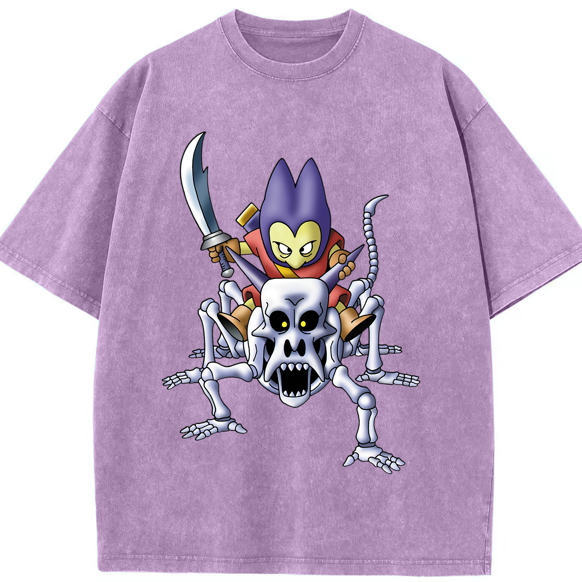 （画像用） ドラゴンクエスト Doragon Kuesuto Dragon Quest 綿100% ヴィンテージ風 半袖Tシャツ（フロントプリント）