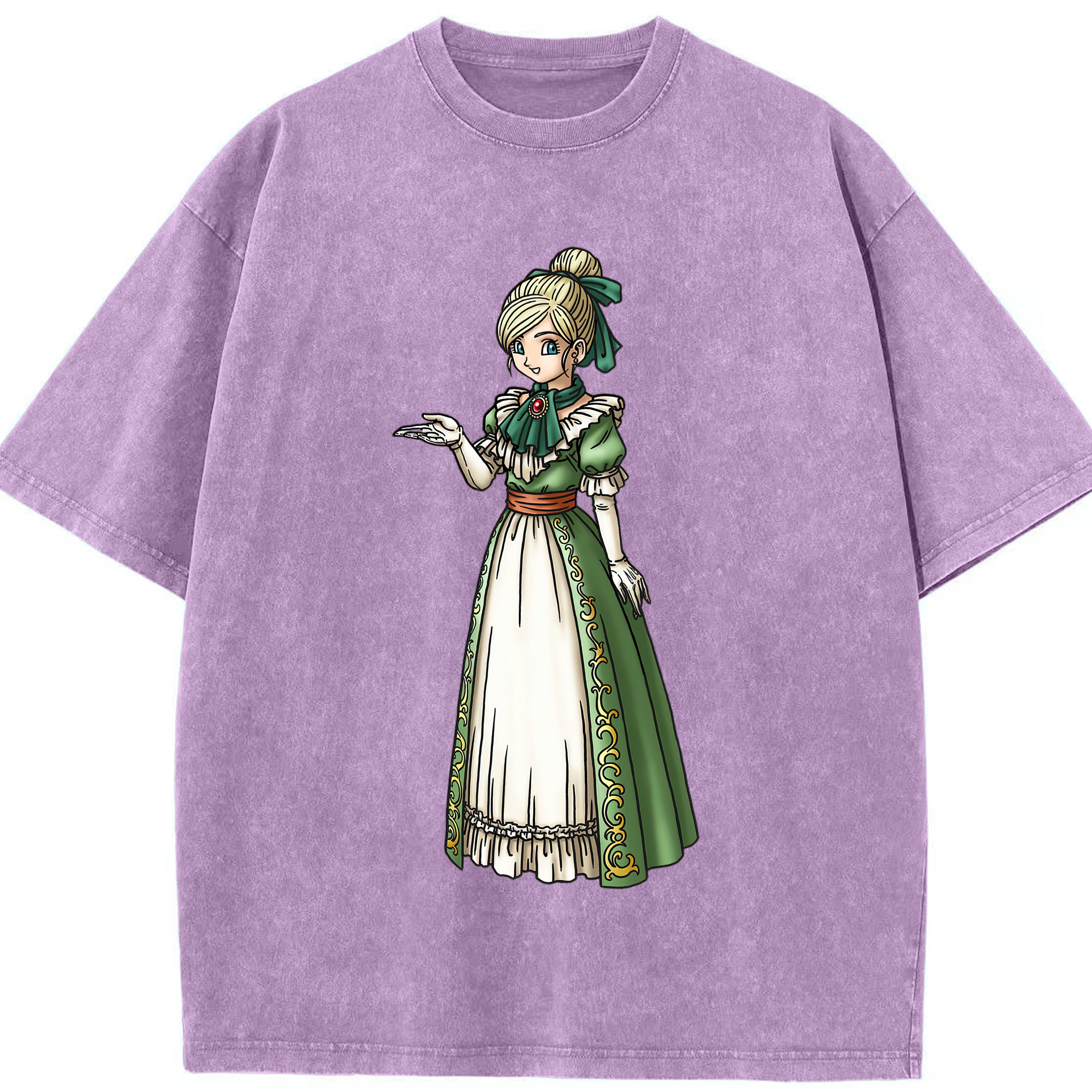 （画像用） ドラゴンクエスト Doragon Kuesuto Dragon Quest 綿100% ヴィンテージ風 半袖Tシャツ（フロントプリント）