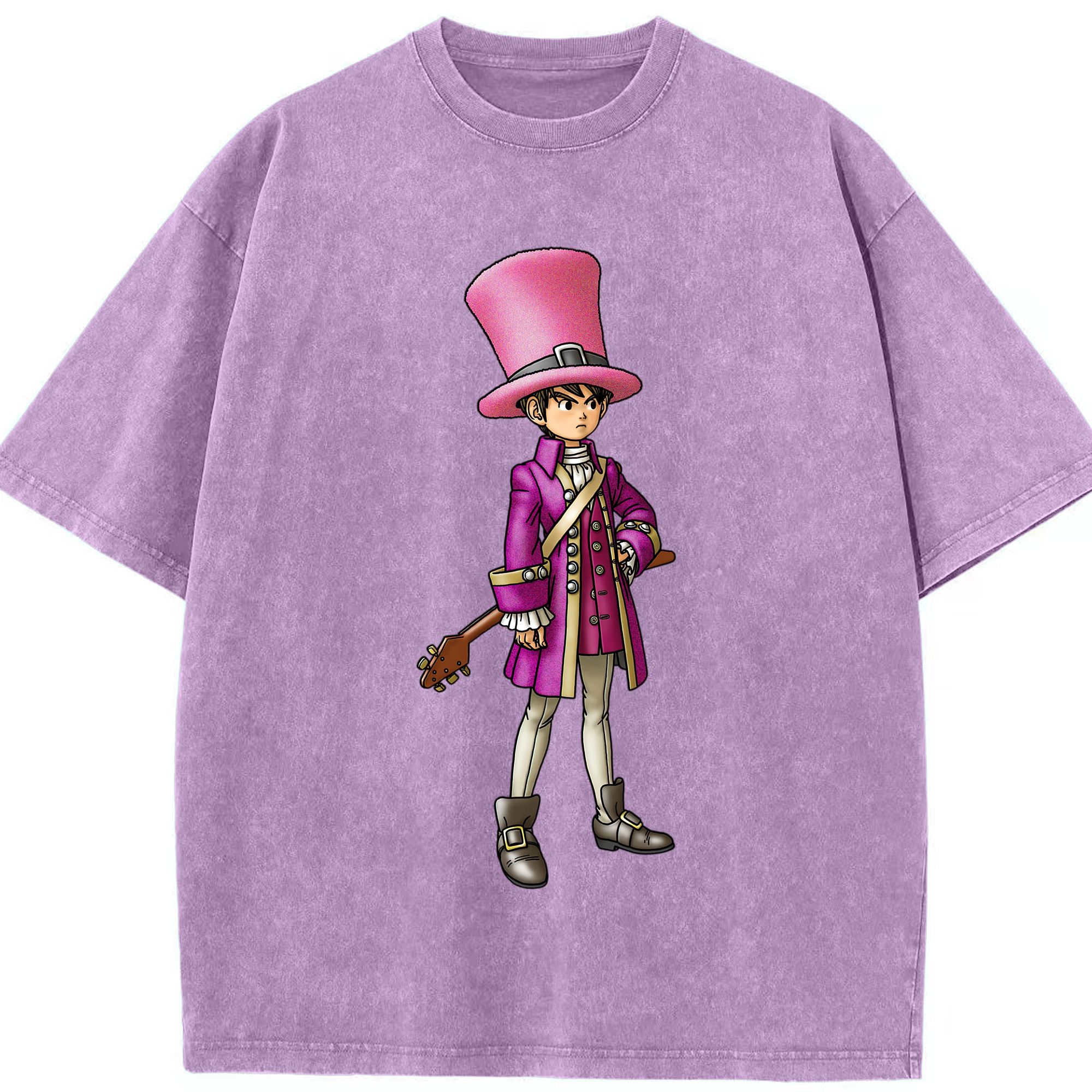 （画像用） ドラゴンクエスト Doragon Kuesuto Dragon Quest 綿100% ヴィンテージ風 半袖Tシャツ（フロントプリント）