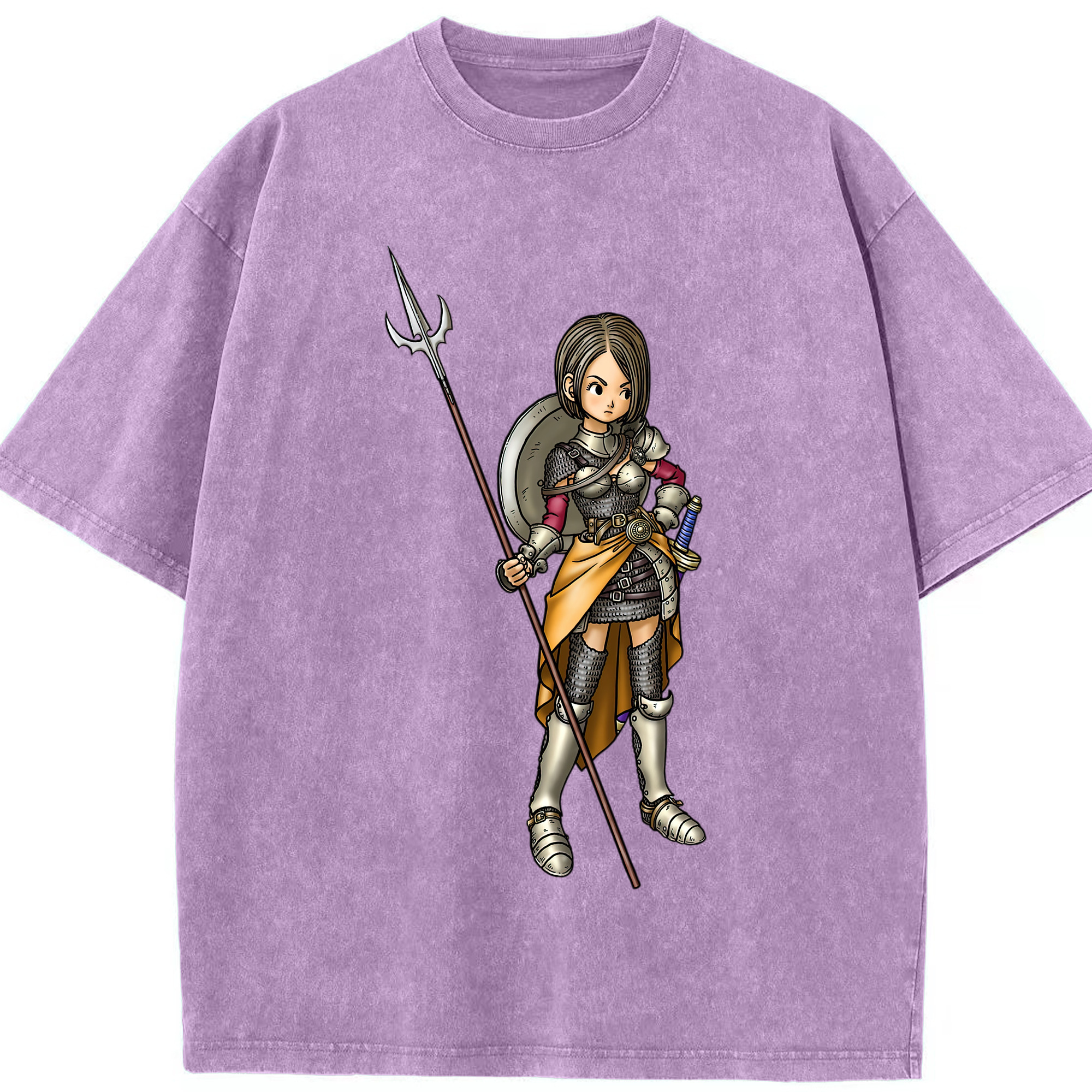 （画像用） ドラゴンクエスト Doragon Kuesuto Dragon Quest 綿100% ヴィンテージ風 半袖Tシャツ（フロントプリント）