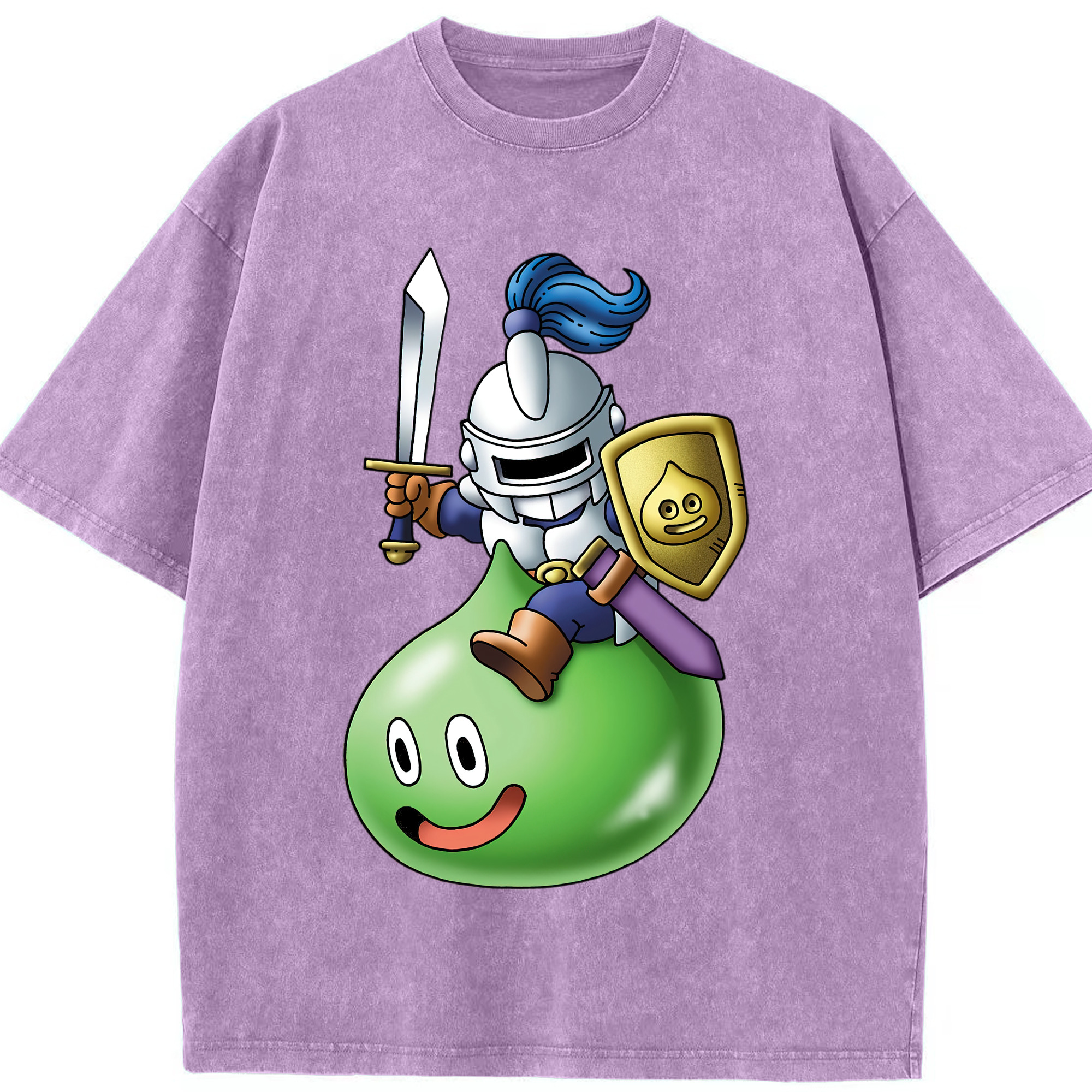 （画像用） ドラゴンクエスト Doragon Kuesuto Dragon Quest 綿100% ヴィンテージ風 半袖Tシャツ（フロントプリント）
