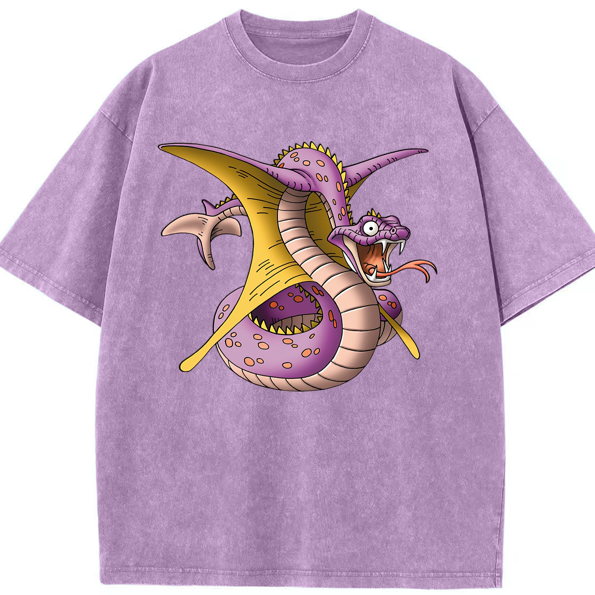 （画像用） ドラゴンクエスト Doragon Kuesuto Dragon Quest 綿100% ヴィンテージ風 半袖Tシャツ（フロントプリント）