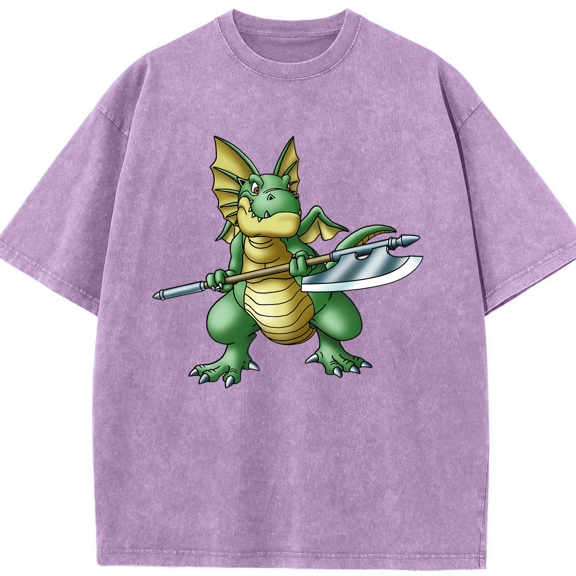 （画像用） ドラゴンクエスト Doragon Kuesuto Dragon Quest 綿100% ヴィンテージ風 半袖Tシャツ（フロントプリント）