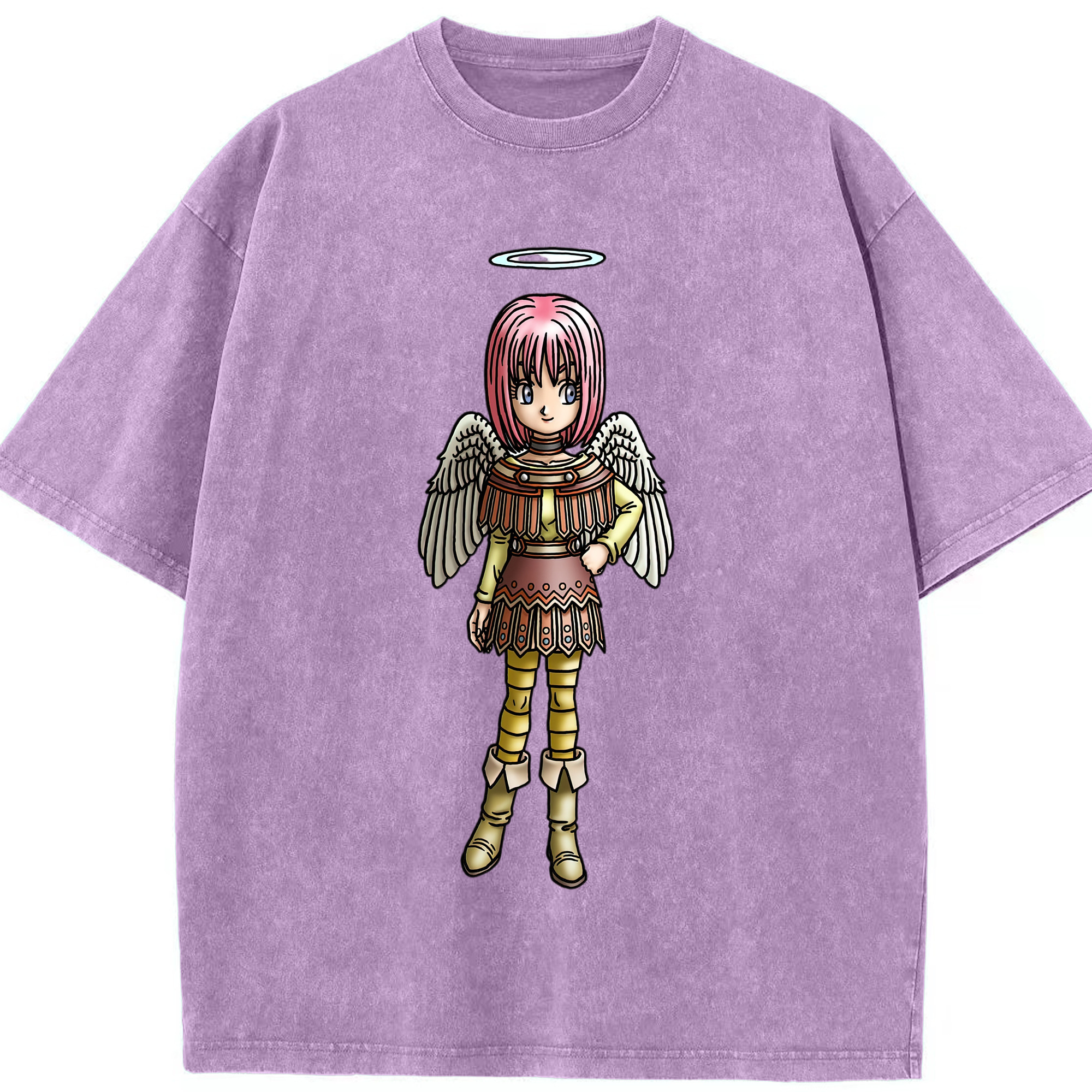 （画像用） ドラゴンクエスト Doragon Kuesuto Dragon Quest 綿100% ヴィンテージ風 半袖Tシャツ（フロントプリント）