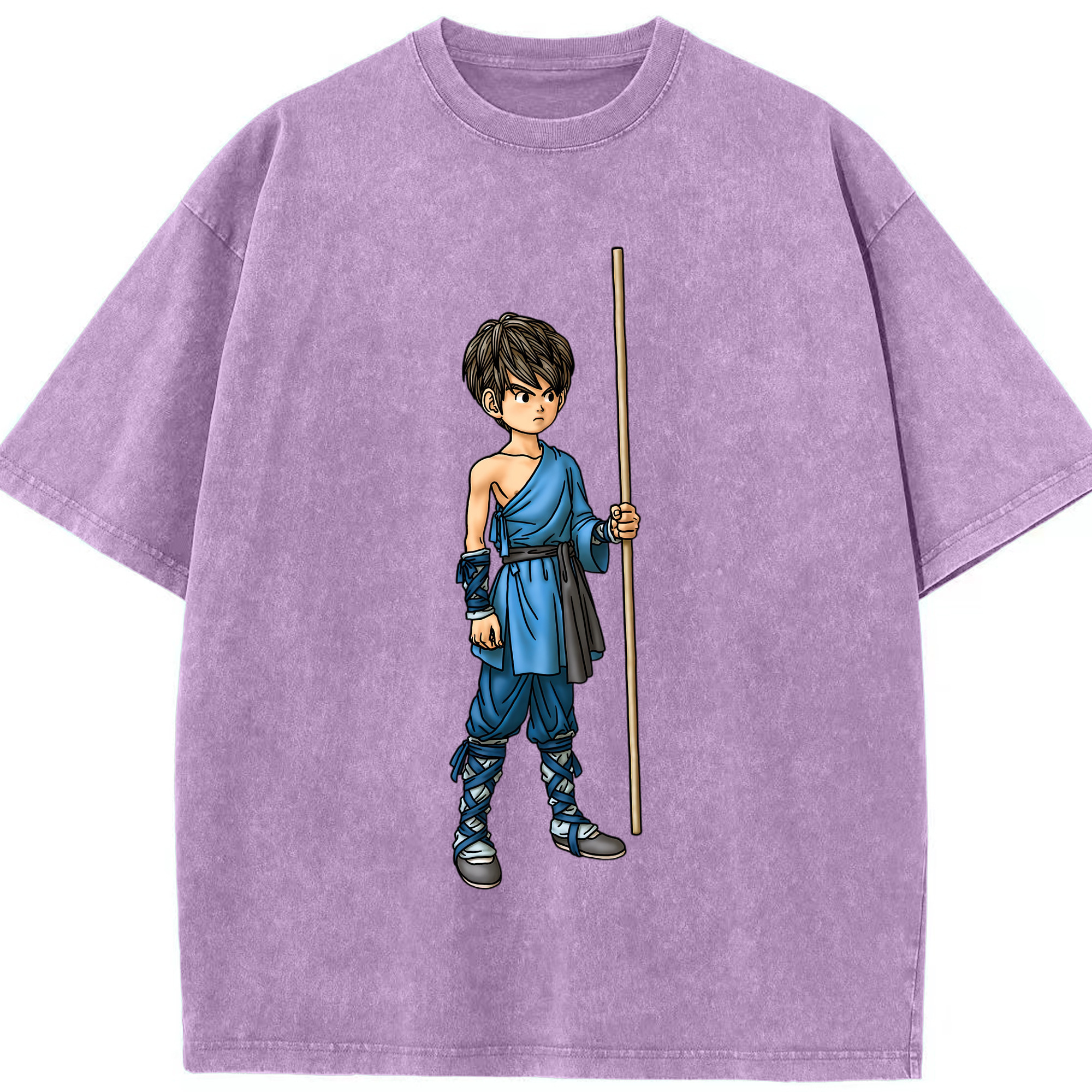 （画像用） ドラゴンクエスト Doragon Kuesuto Dragon Quest 綿100% ヴィンテージ風 半袖Tシャツ（フロントプリント）