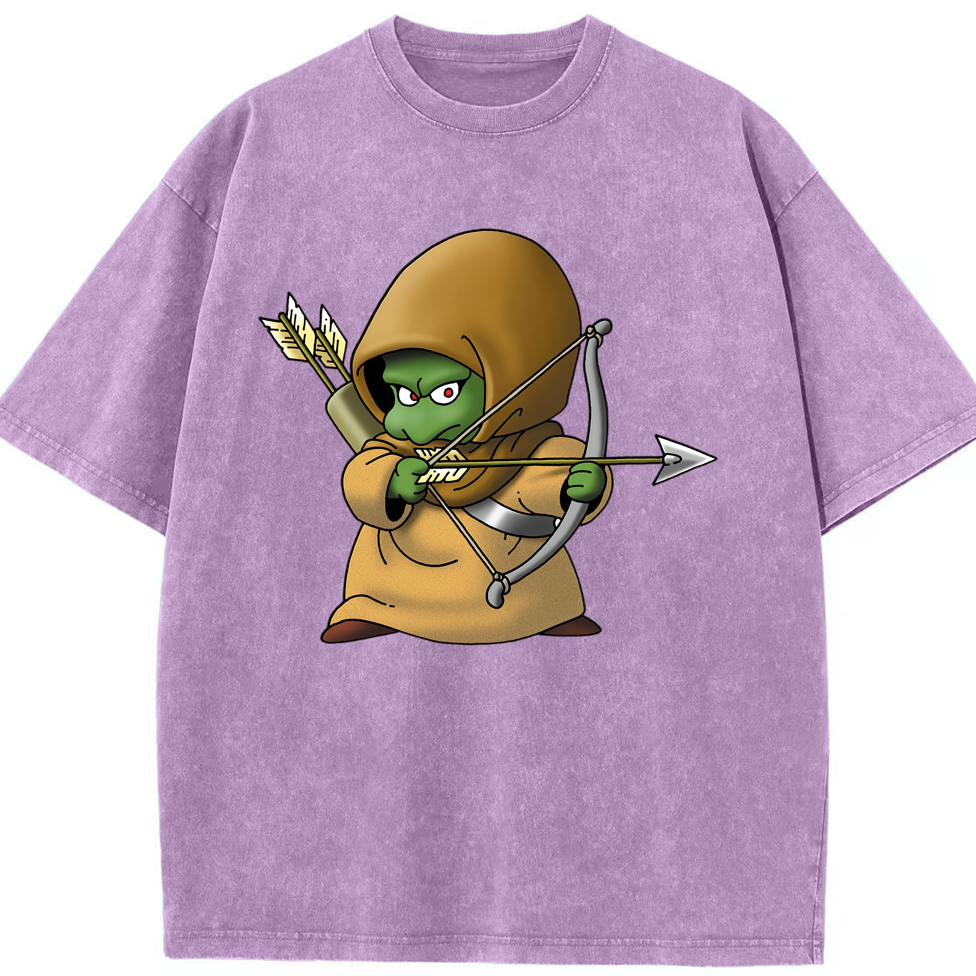 （画像用） ドラゴンクエスト Doragon Kuesuto Dragon Quest 綿100% ヴィンテージ風 半袖Tシャツ（フロントプリント）