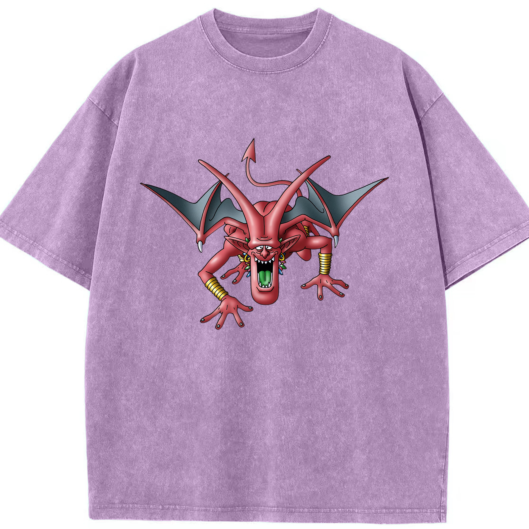 （画像用） ドラゴンクエスト Doragon Kuesuto Dragon Quest 綿100% ヴィンテージ風 半袖Tシャツ（フロントプリント）