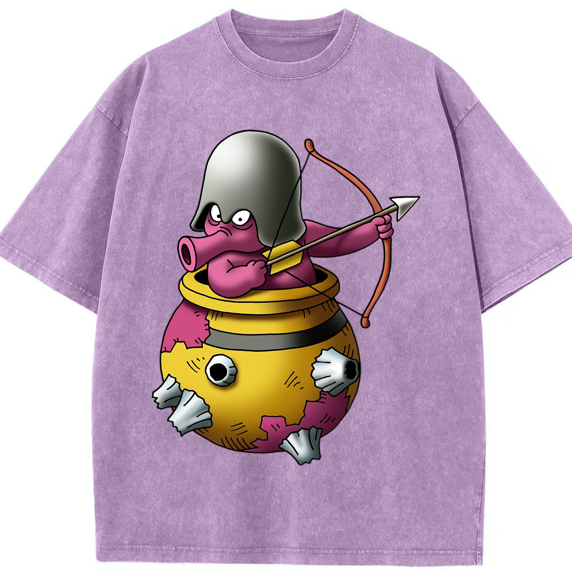 （画像用） ドラゴンクエスト Doragon Kuesuto Dragon Quest 綿100% ヴィンテージ風 半袖Tシャツ（フロントプリント）