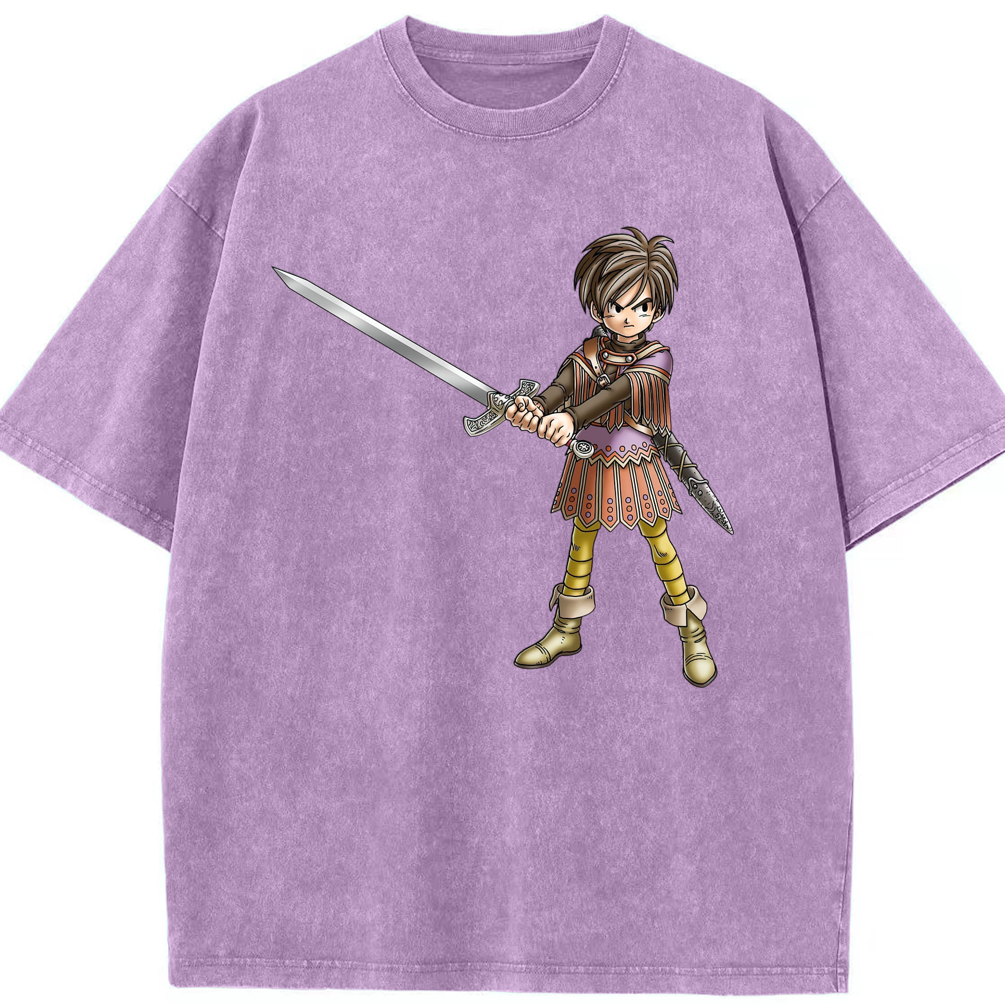 （画像用） ドラゴンクエスト Doragon Kuesuto Dragon Quest 綿100% ヴィンテージ風 半袖Tシャツ（フロントプリント）