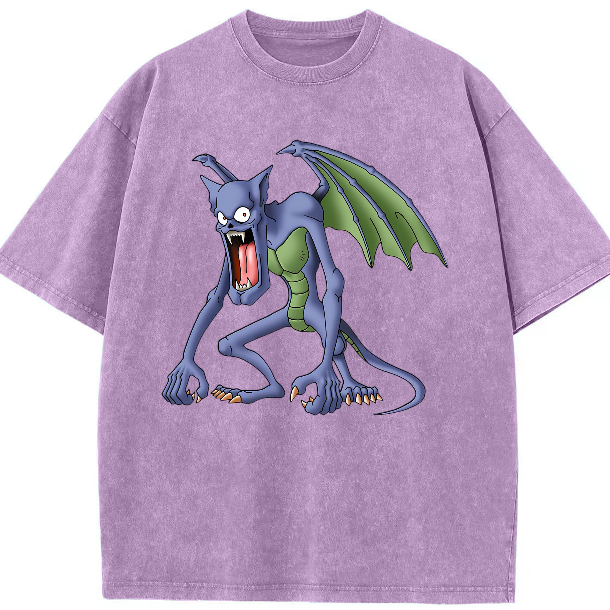 （画像用） ドラゴンクエスト Doragon Kuesuto Dragon Quest 綿100% ヴィンテージ風 半袖Tシャツ（フロントプリント）