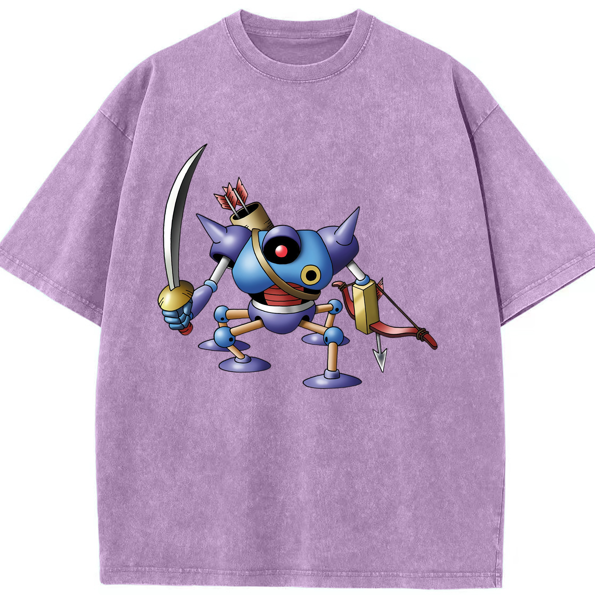 （画像用） ドラゴンクエスト Doragon Kuesuto Dragon Quest 綿100% ヴィンテージ風 半袖Tシャツ（フロントプリント）