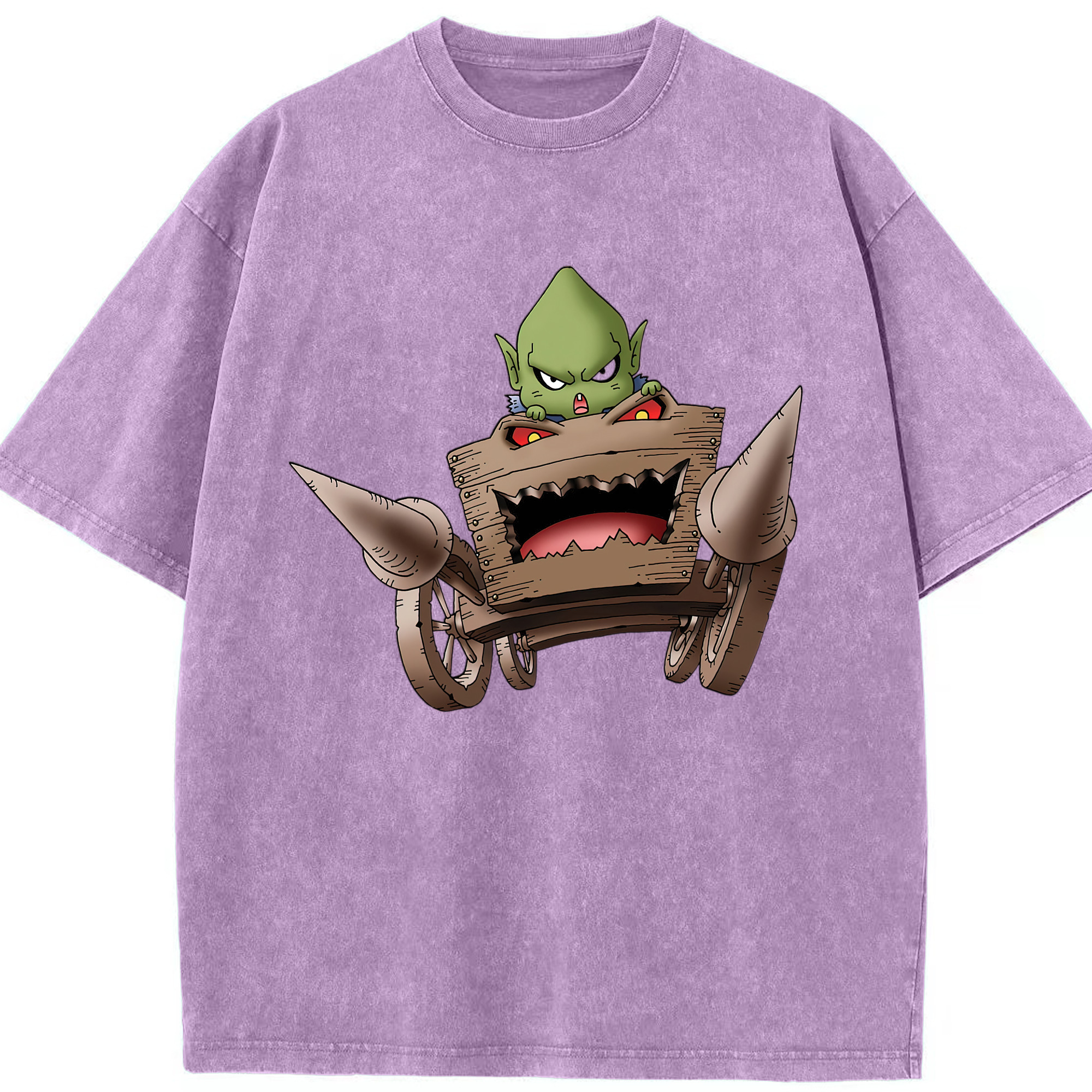 （画像用） ドラゴンクエスト Doragon Kuesuto Dragon Quest 綿100% ヴィンテージ風 半袖Tシャツ（フロントプリント）