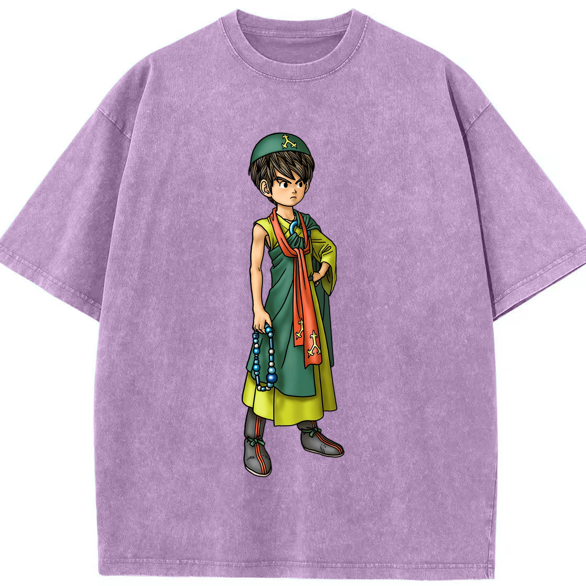 （画像用） ドラゴンクエスト Doragon Kuesuto Dragon Quest 綿100% ヴィンテージ風 半袖Tシャツ（フロントプリント）