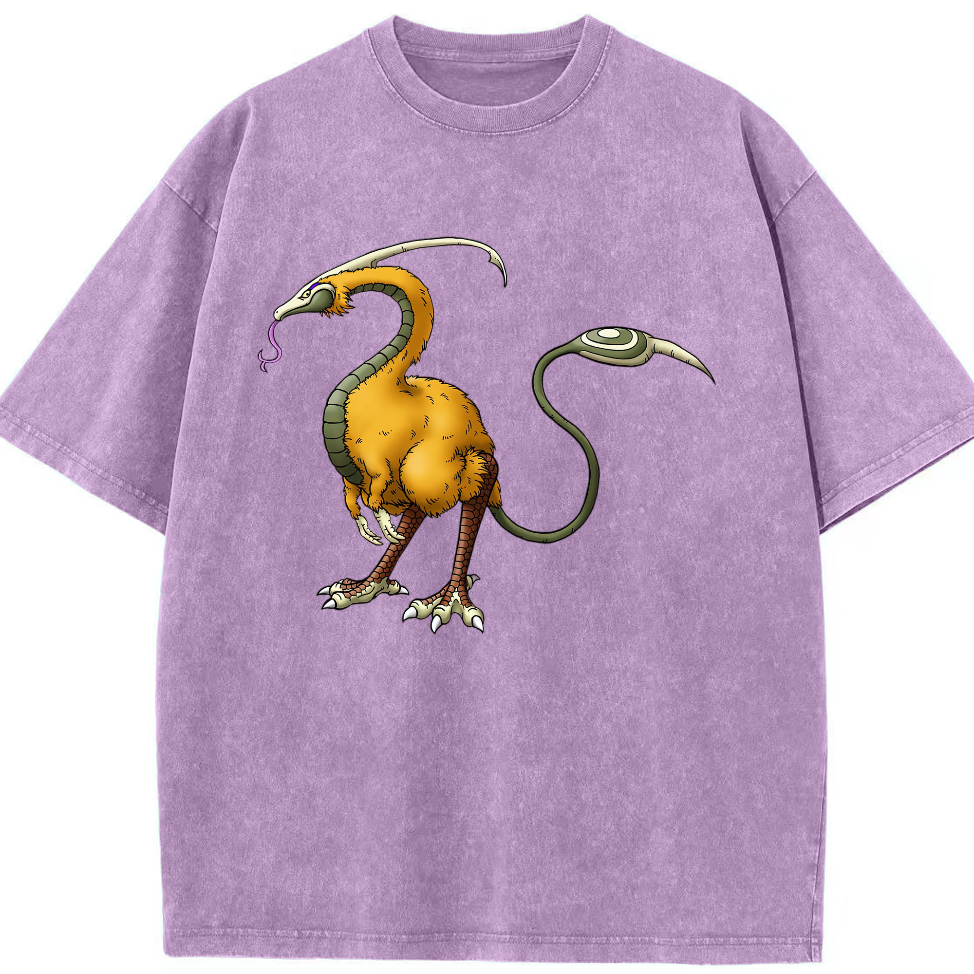 （画像用） ドラゴンクエスト Doragon Kuesuto Dragon Quest 綿100% ヴィンテージ風 半袖Tシャツ（フロントプリント）