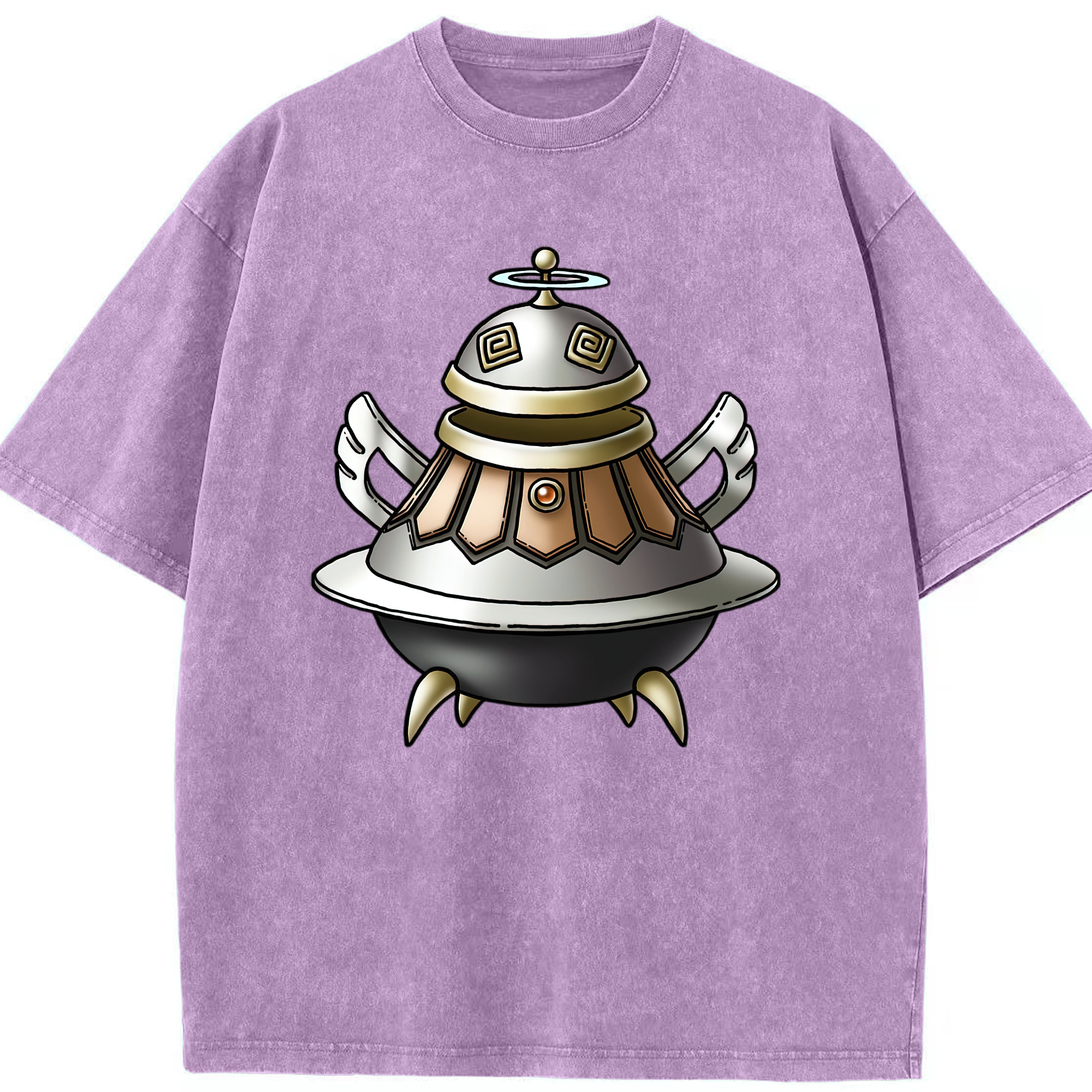 （画像用） ドラゴンクエスト Doragon Kuesuto Dragon Quest 綿100% ヴィンテージ風 半袖Tシャツ（フロントプリント）