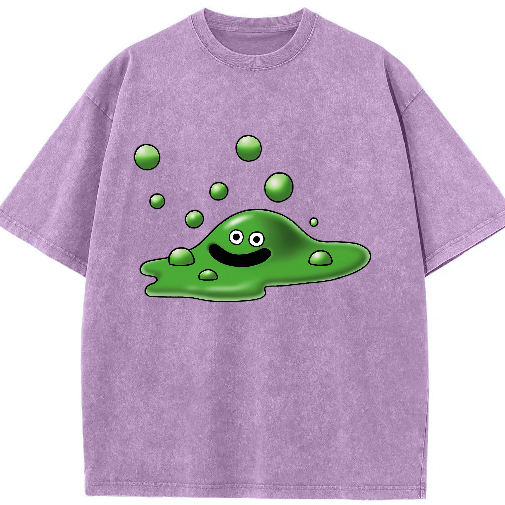 （画像用） ドラゴンクエスト Doragon Kuesuto Dragon Quest 綿100% ヴィンテージ風 半袖Tシャツ（フロントプリント）