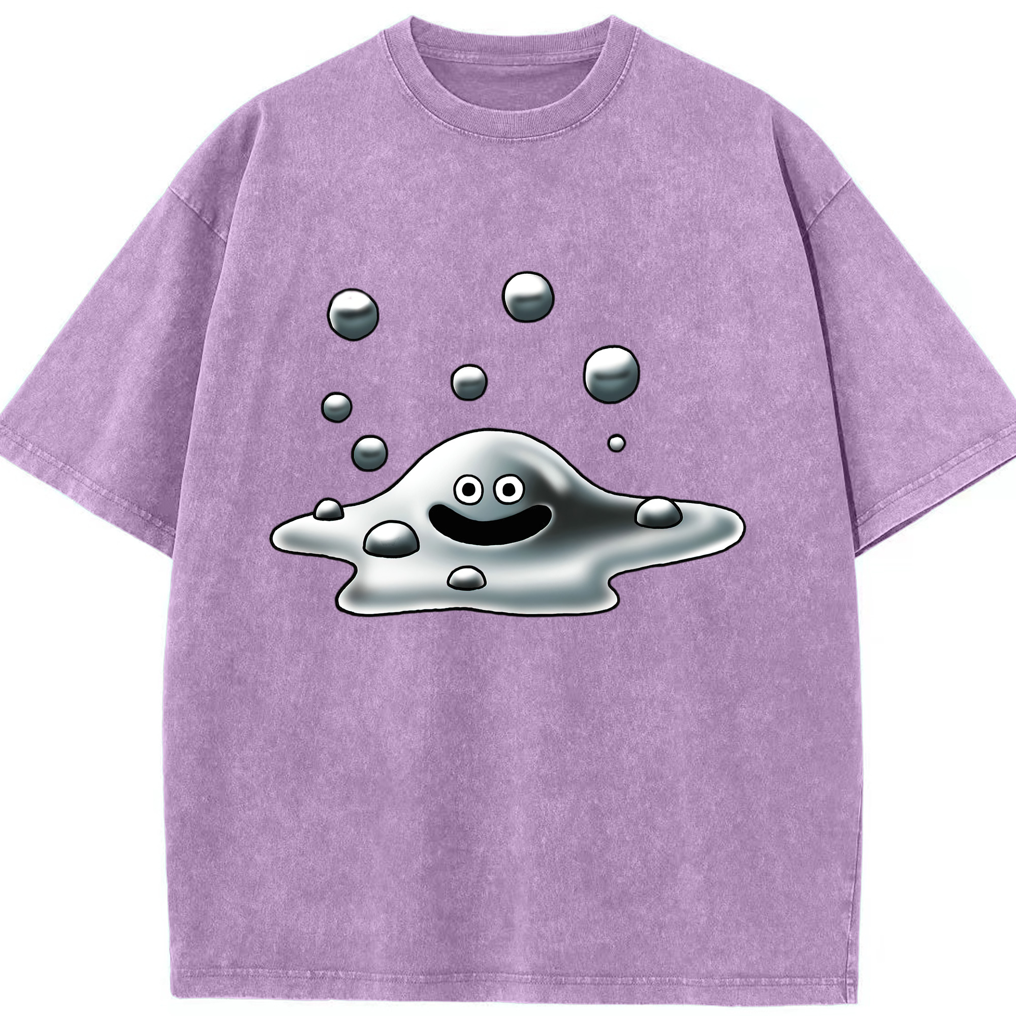 （画像用） ドラゴンクエスト Doragon Kuesuto Dragon Quest 綿100% ヴィンテージ風 半袖Tシャツ（フロントプリント）