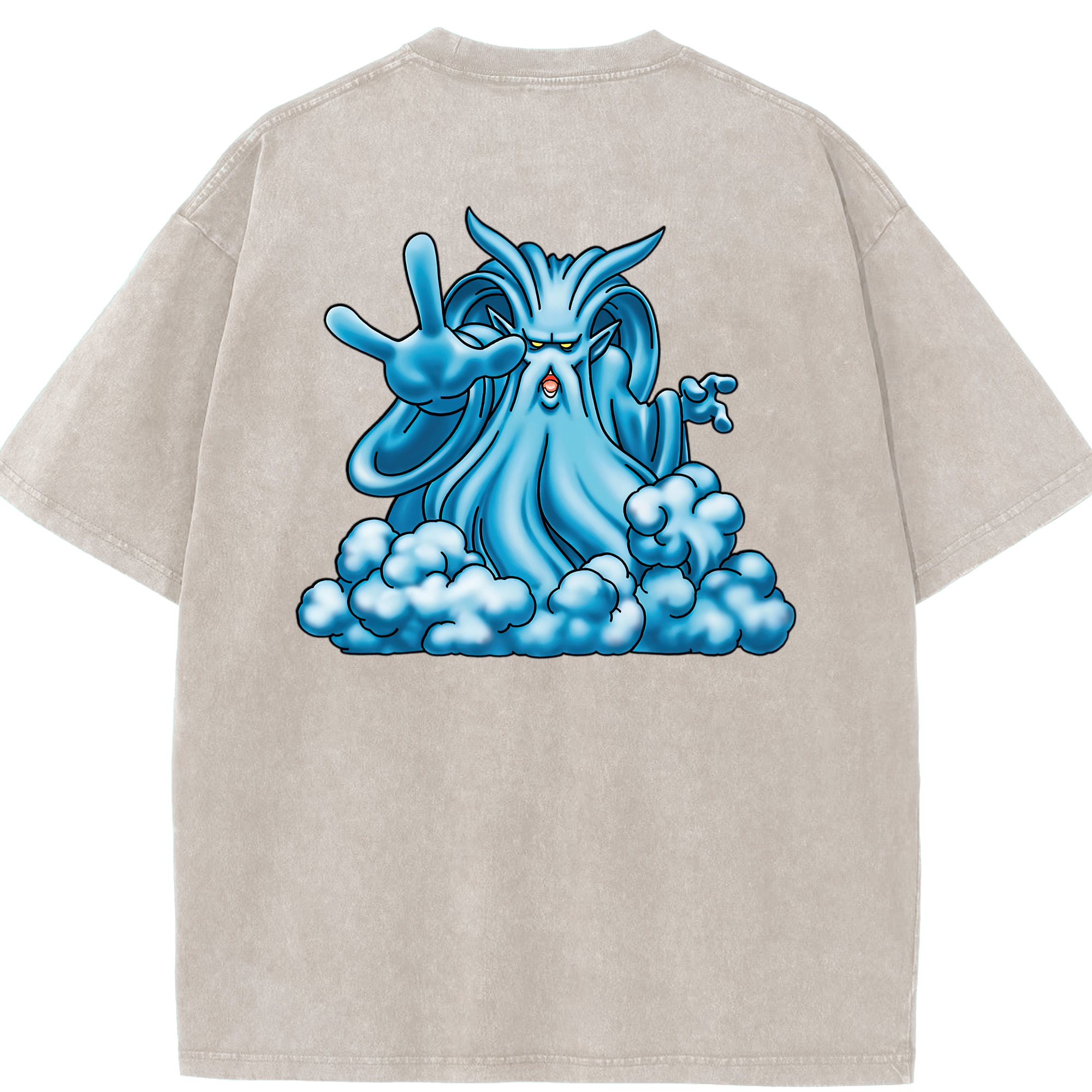 （画像用） ドラゴンクエスト Doragon Kuesuto Dragon Quest 綿100% ヴィンテージ風 半袖Tシャツ（背面プリント）
