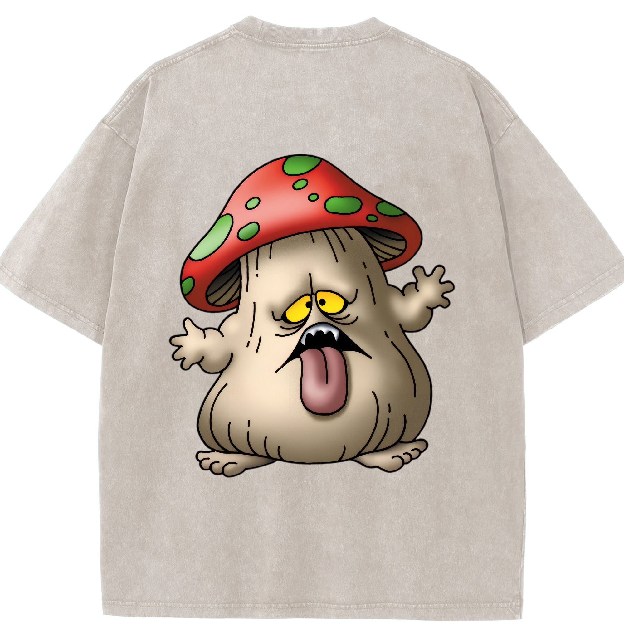 （画像用） ドラゴンクエスト Doragon Kuesuto Dragon Quest 綿100% ヴィンテージ風 半袖Tシャツ（背面プリント）