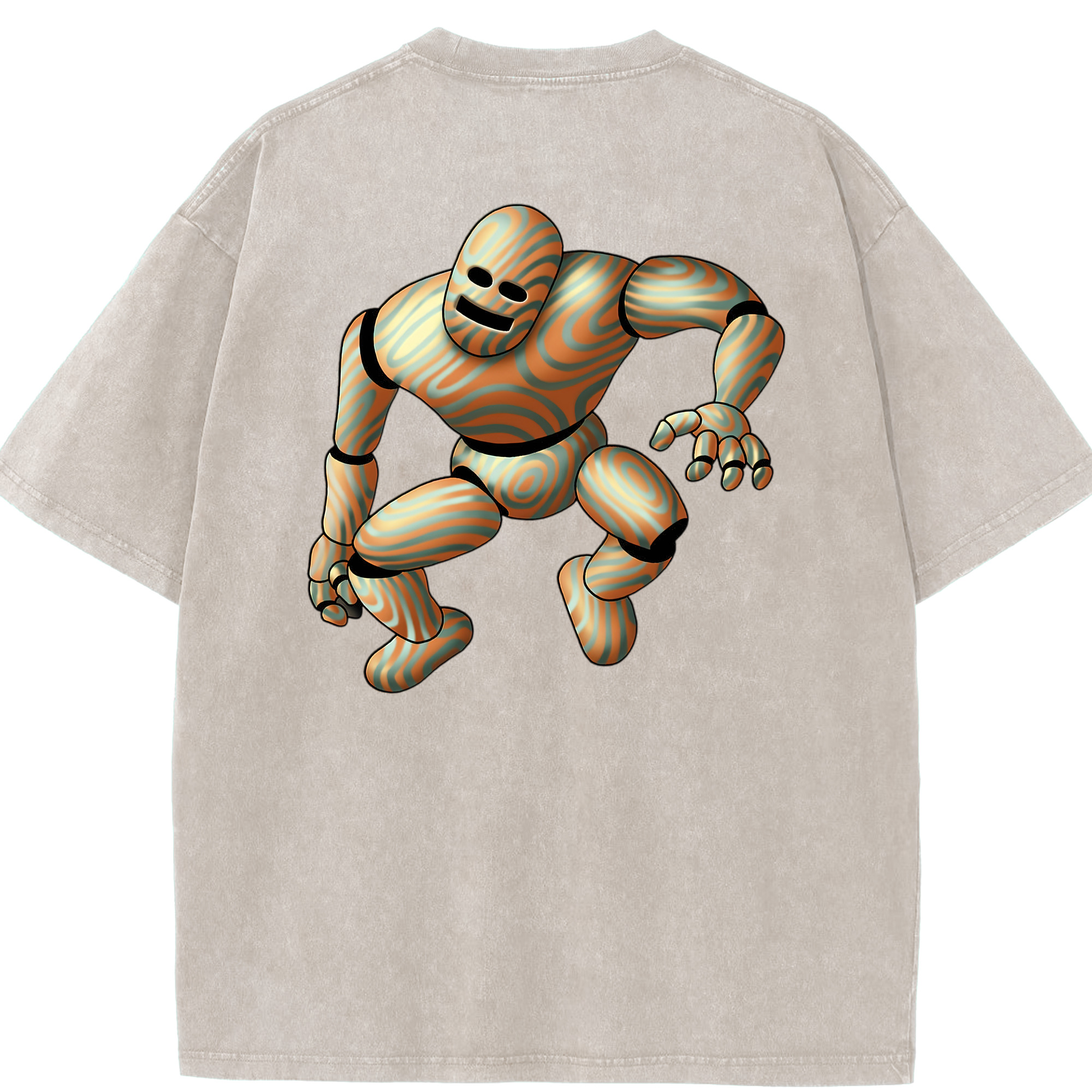 （画像用） ドラゴンクエスト Doragon Kuesuto Dragon Quest 綿100% ヴィンテージ風 半袖Tシャツ（背面プリント）