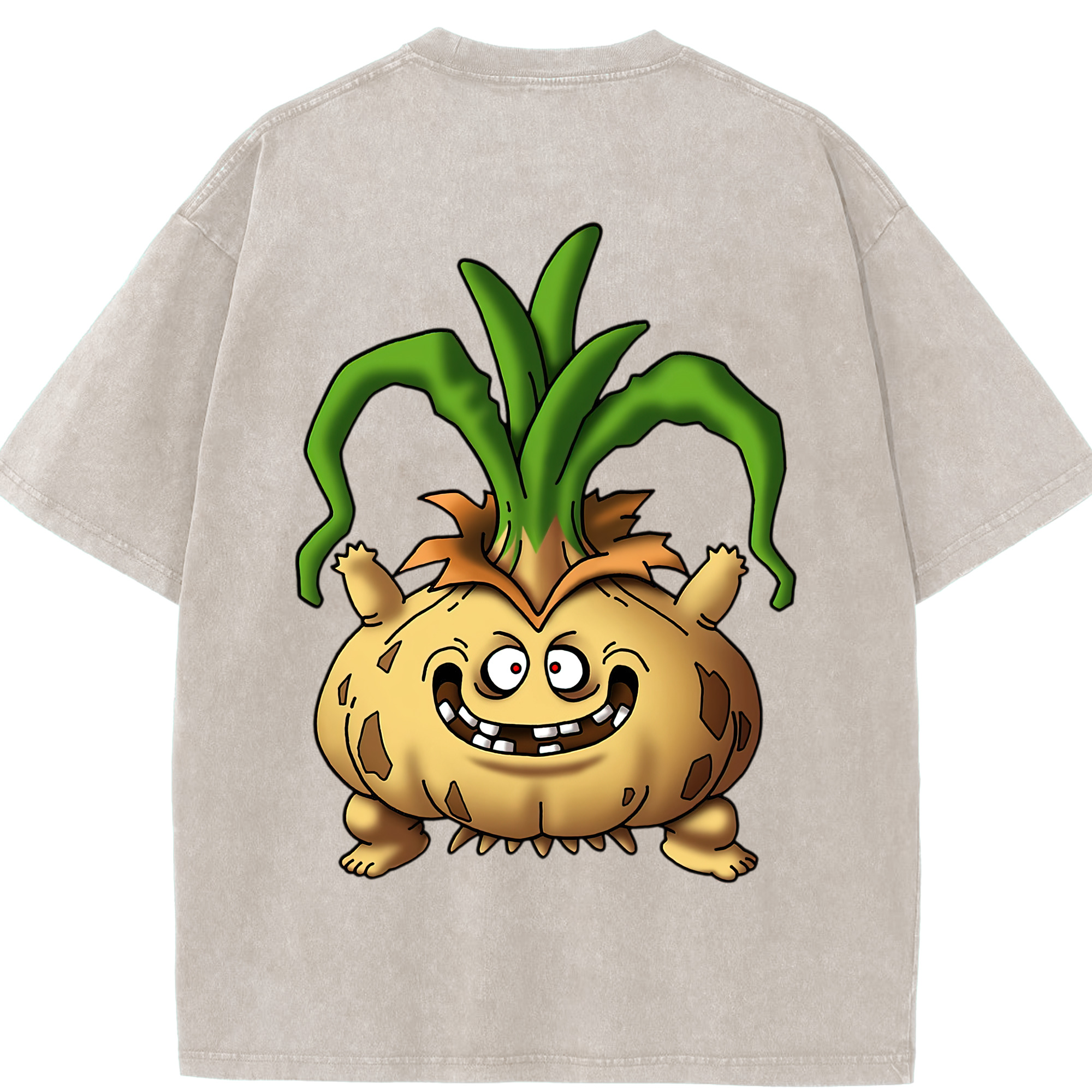 （画像用） ドラゴンクエスト Doragon Kuesuto Dragon Quest 綿100% ヴィンテージ風 半袖Tシャツ（背面プリント）