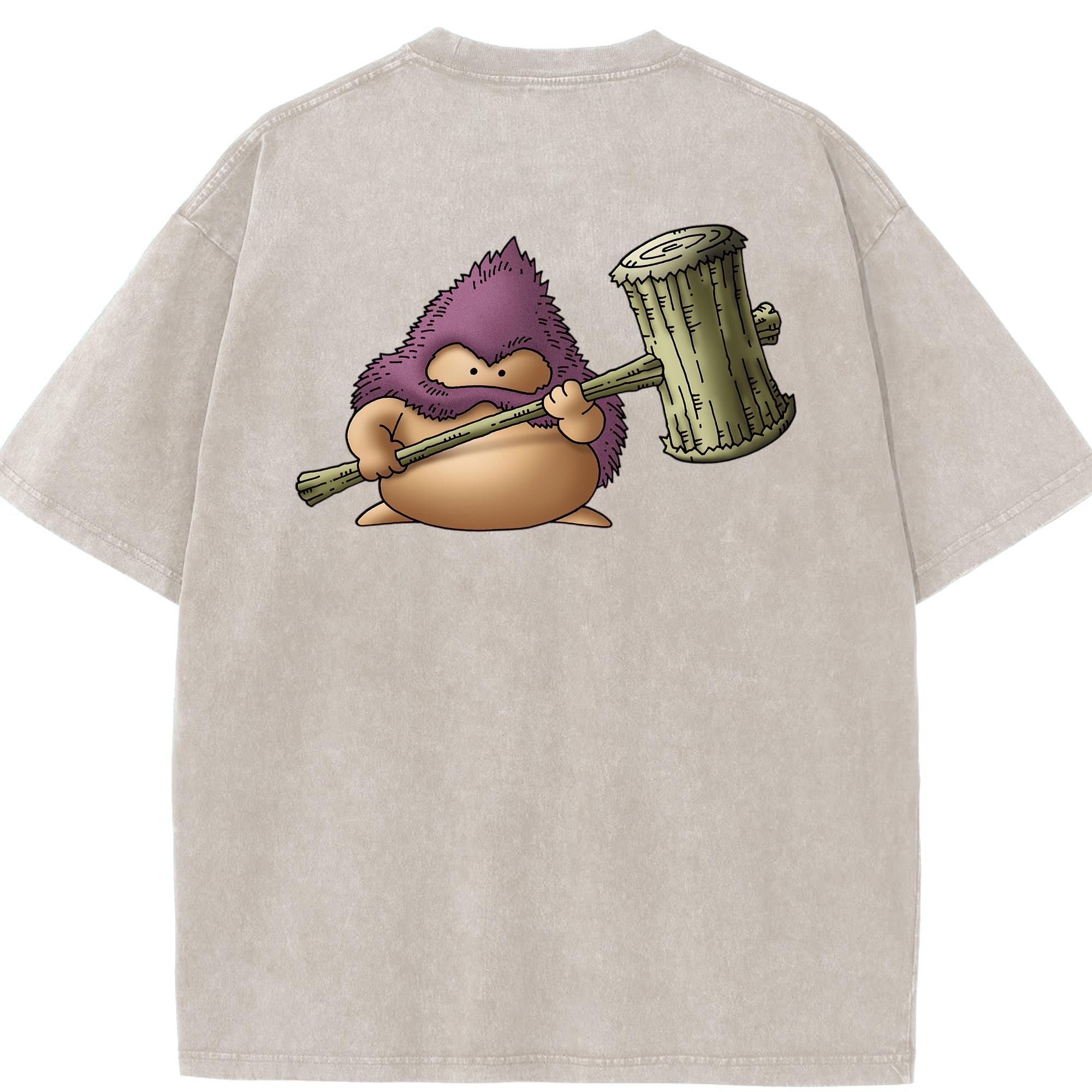 （画像用） ドラゴンクエスト Doragon Kuesuto Dragon Quest 綿100% ヴィンテージ風 半袖Tシャツ（背面プリント）