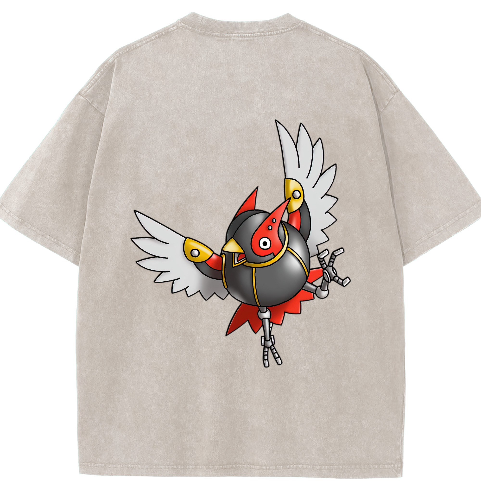 （画像用） ドラゴンクエスト Doragon Kuesuto Dragon Quest 綿100% ヴィンテージ風 半袖Tシャツ（背面プリント）