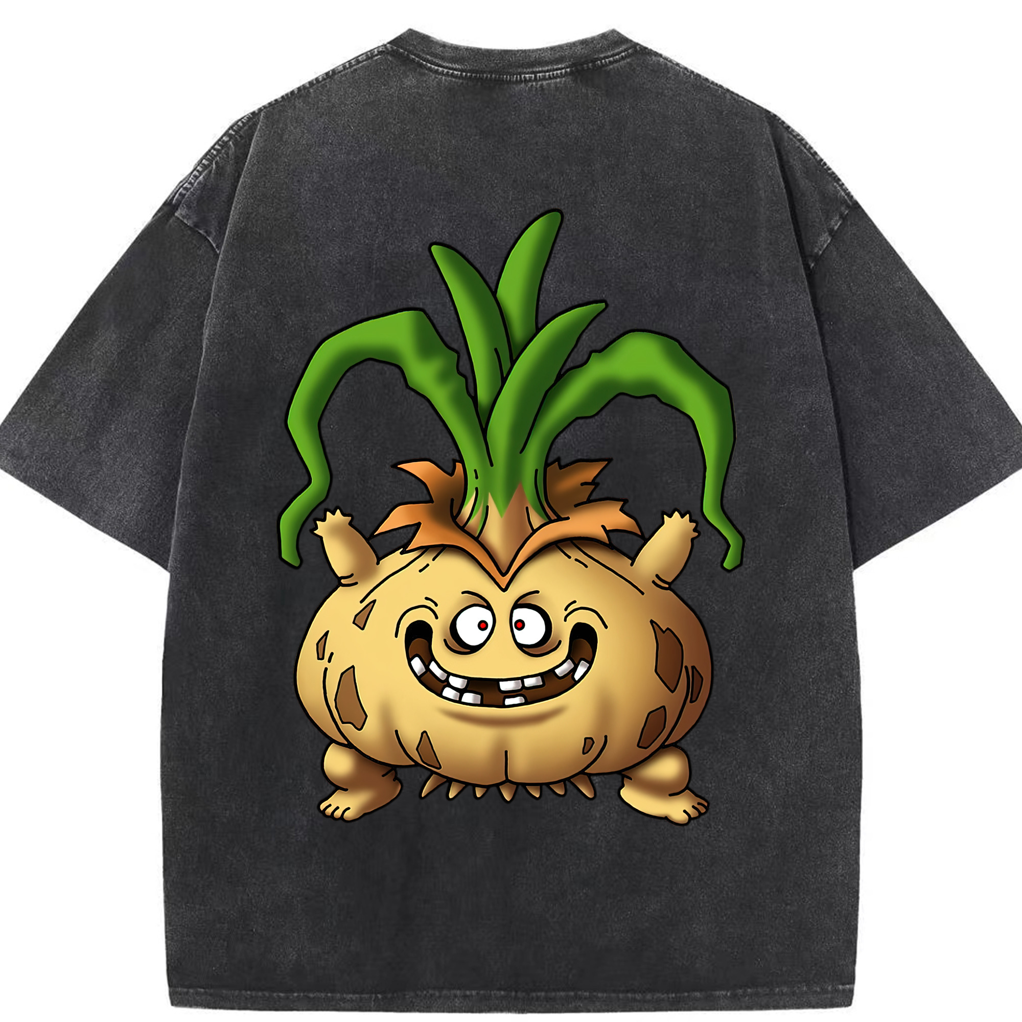 （画像用） ドラゴンクエスト Doragon Kuesuto Dragon Quest 綿100% ヴィンテージ風 半袖Tシャツ（背面プリント）