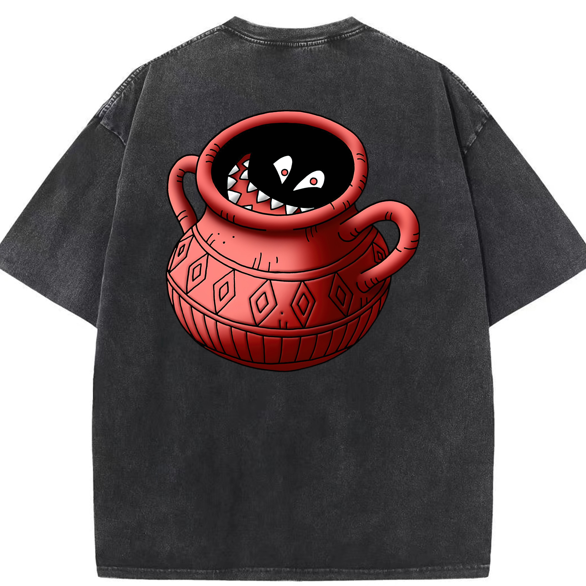（画像用） ドラゴンクエスト Doragon Kuesuto Dragon Quest 綿100% ヴィンテージ風 半袖Tシャツ（背面プリント）