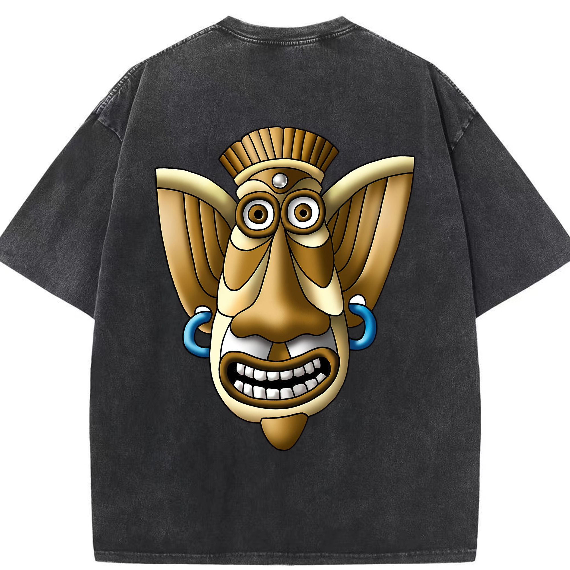 （画像用） ドラゴンクエスト Doragon Kuesuto Dragon Quest 綿100% ヴィンテージ風 半袖Tシャツ（背面プリント）
