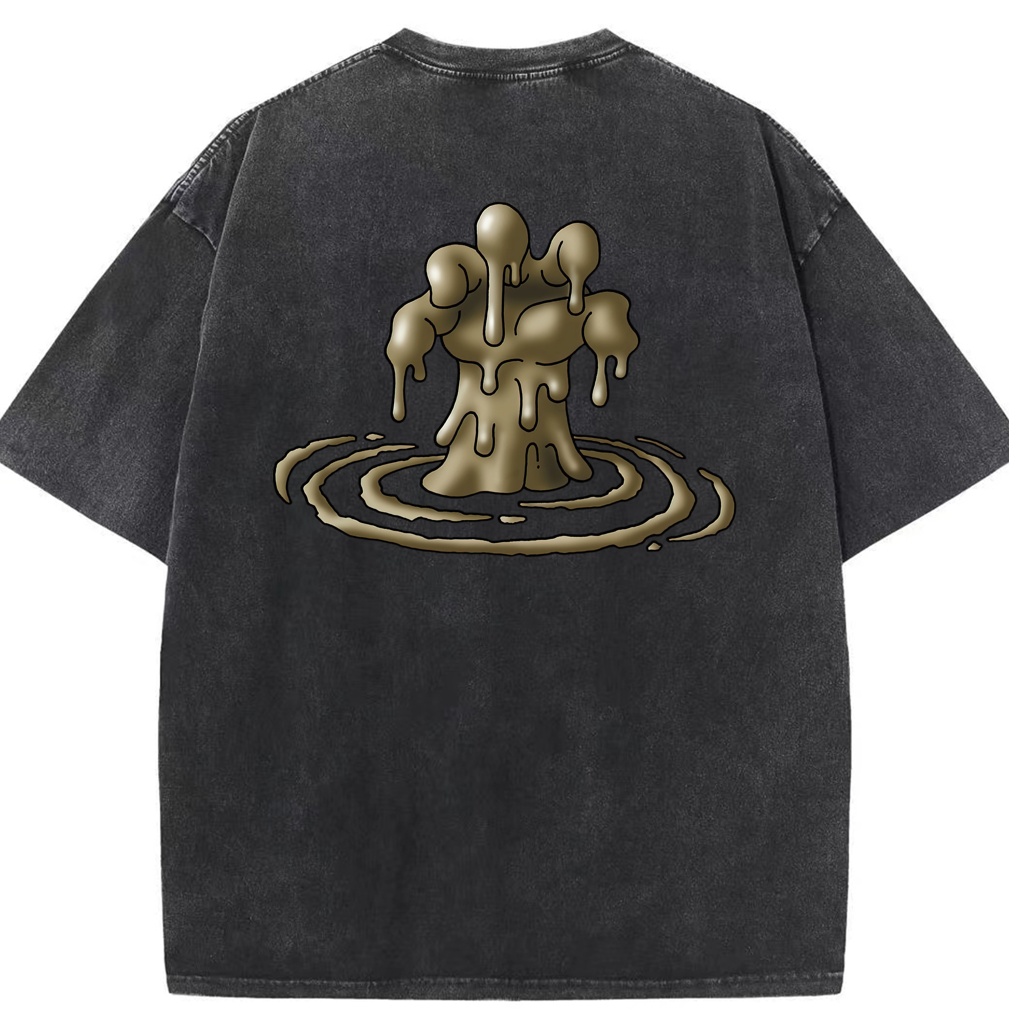 （画像用） ドラゴンクエスト Doragon Kuesuto Dragon Quest 綿100% ヴィンテージ風 半袖Tシャツ（背面プリント）