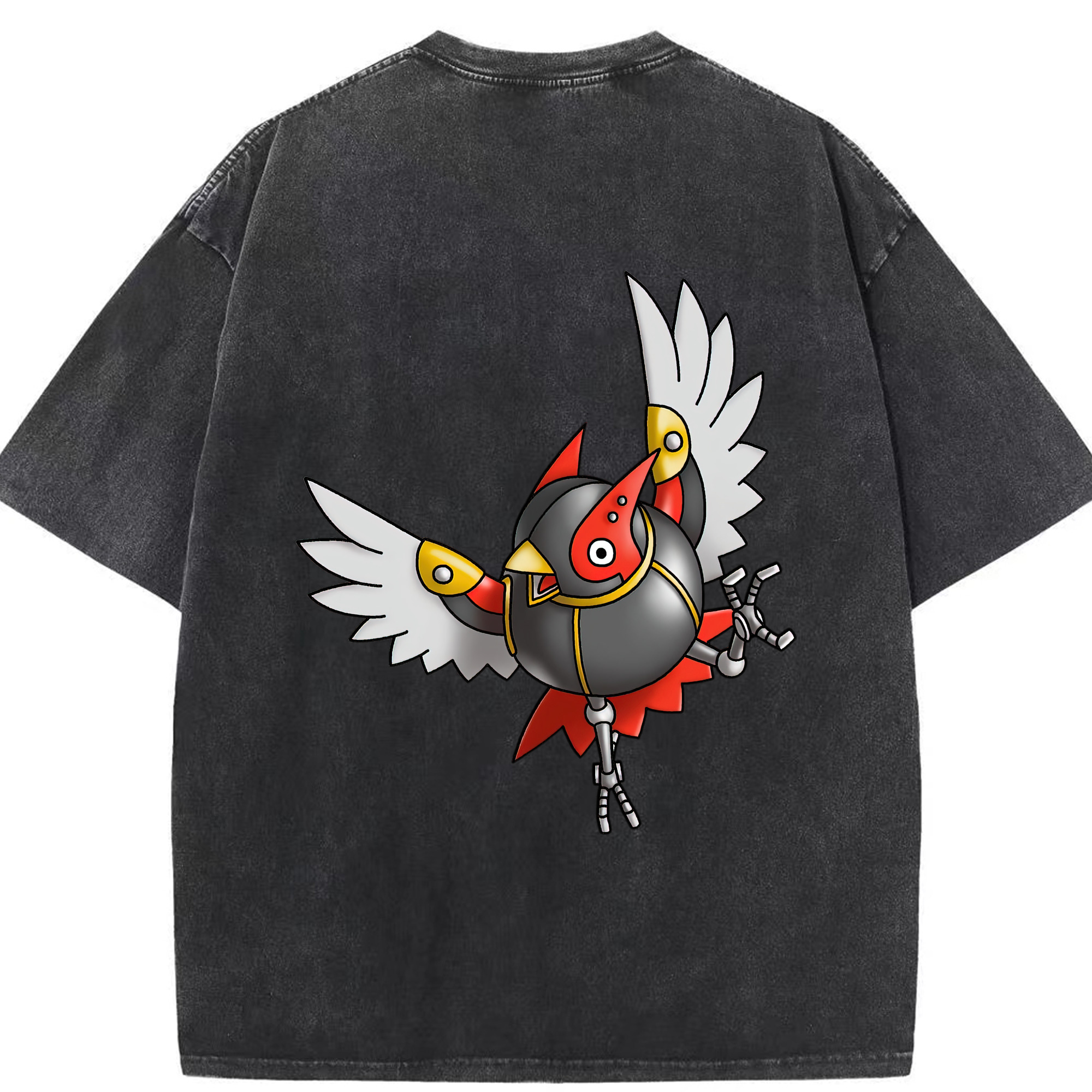 （画像用） ドラゴンクエスト Doragon Kuesuto Dragon Quest 綿100% ヴィンテージ風 半袖Tシャツ（背面プリント）