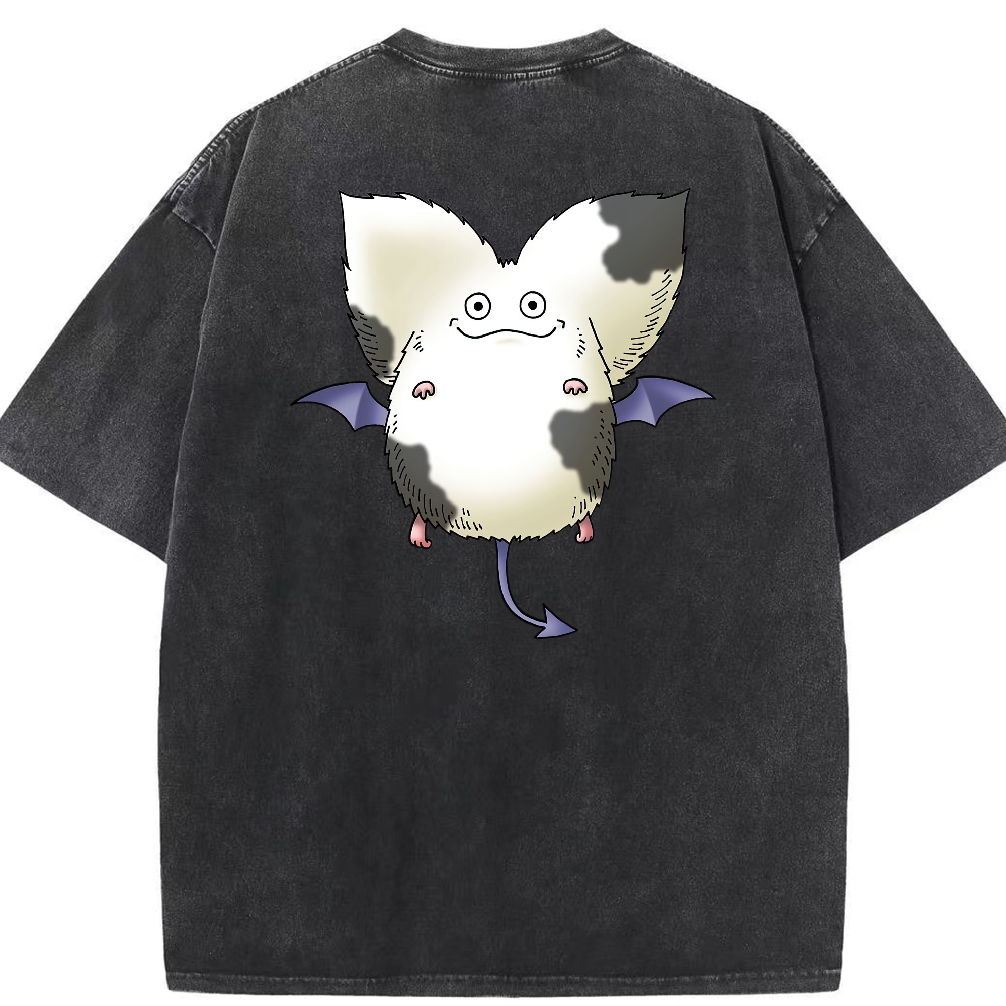 （画像用） ドラゴンクエスト Doragon Kuesuto Dragon Quest 綿100% ヴィンテージ風 半袖Tシャツ（背面プリント）