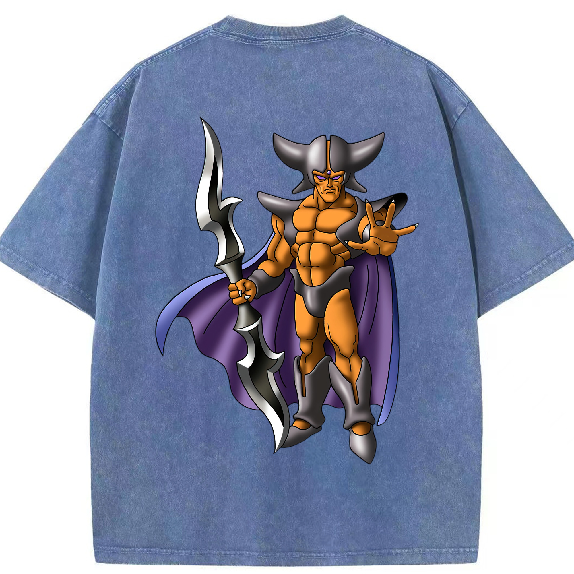 （画像用） ドラゴンクエスト Doragon Kuesuto Dragon Quest 綿100% ヴィンテージ風 半袖Tシャツ（背面プリント）