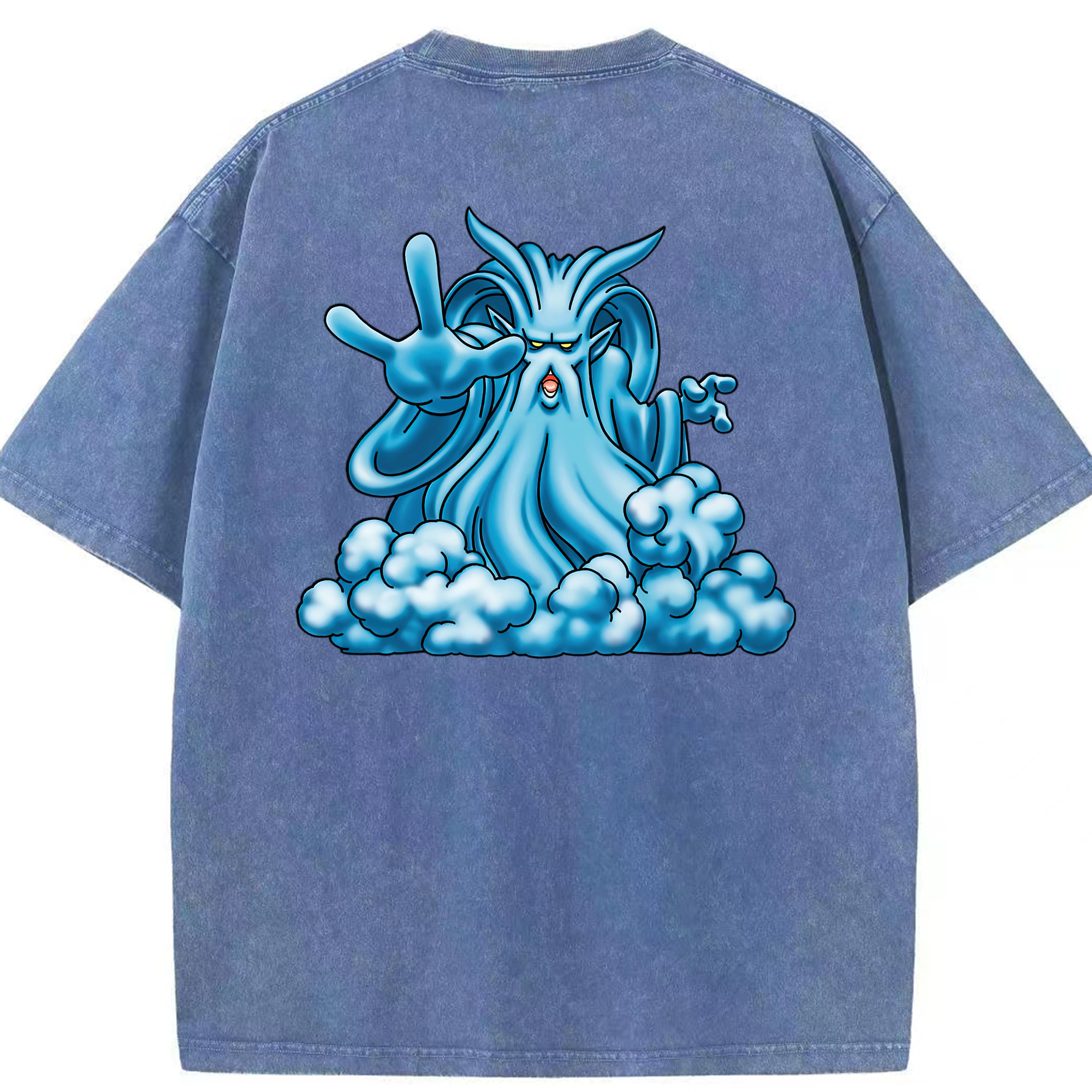 （画像用） ドラゴンクエスト Doragon Kuesuto Dragon Quest 綿100% ヴィンテージ風 半袖Tシャツ（背面プリント）
