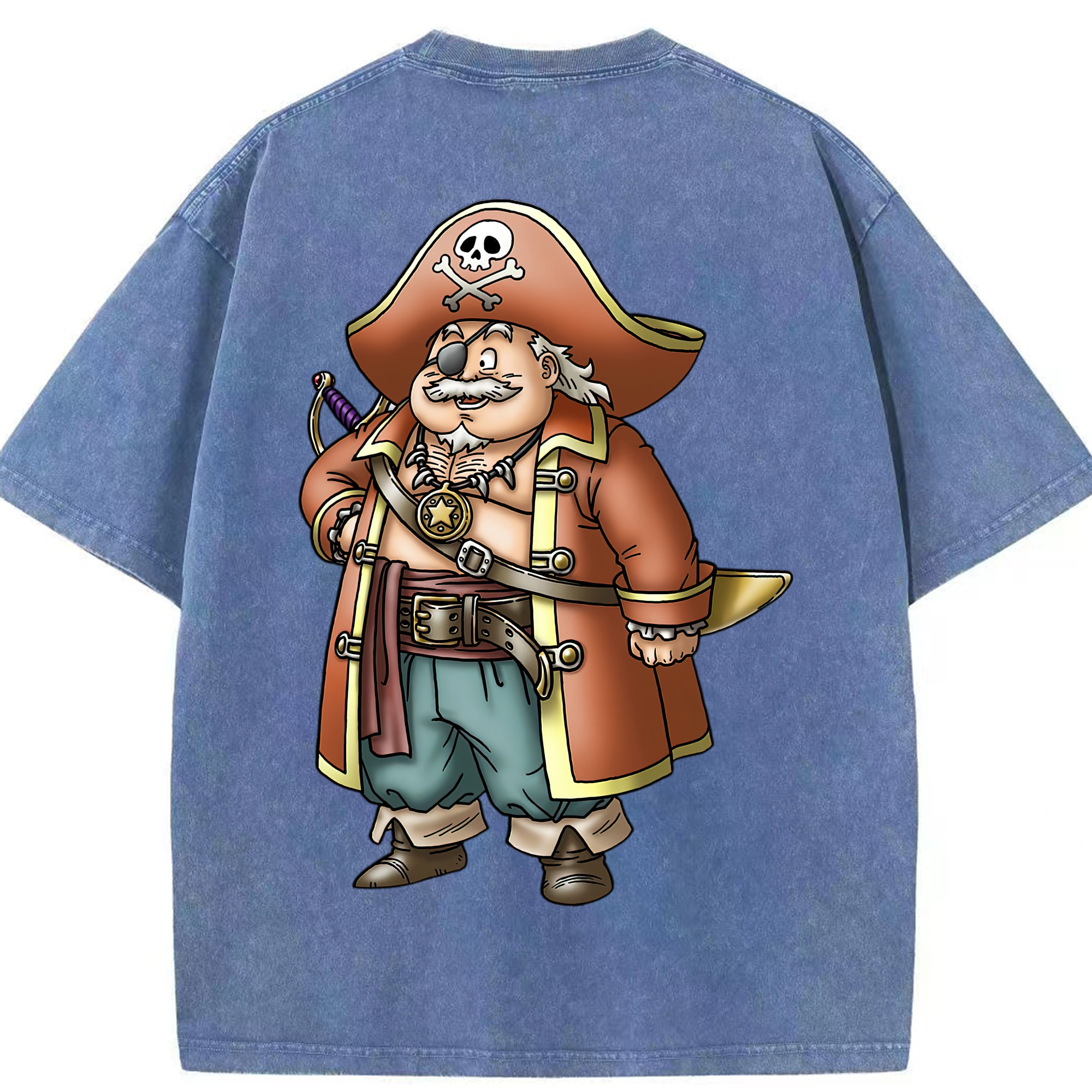 （画像用） ドラゴンクエスト Doragon Kuesuto Dragon Quest 綿100% ヴィンテージ風 半袖Tシャツ（背面プリント）