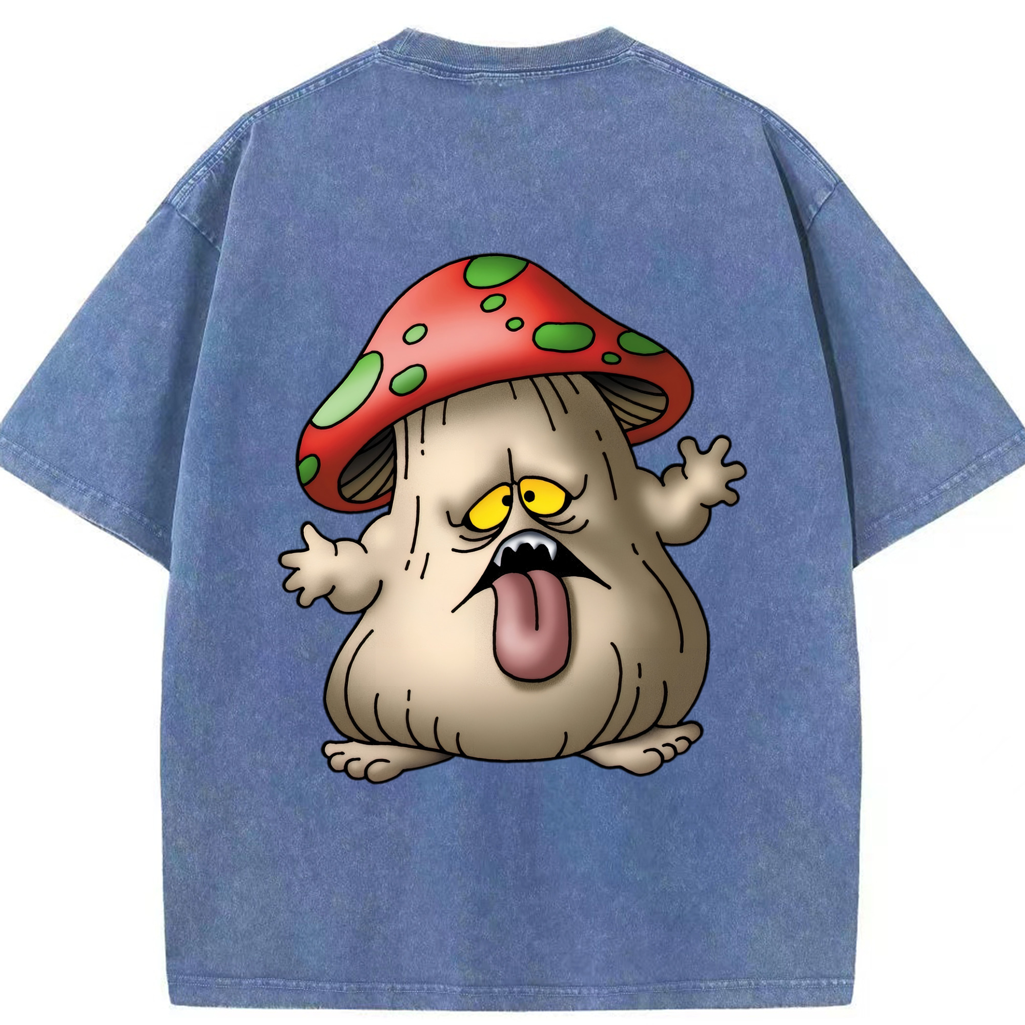 （画像用） ドラゴンクエスト Doragon Kuesuto Dragon Quest 綿100% ヴィンテージ風 半袖Tシャツ（背面プリント）