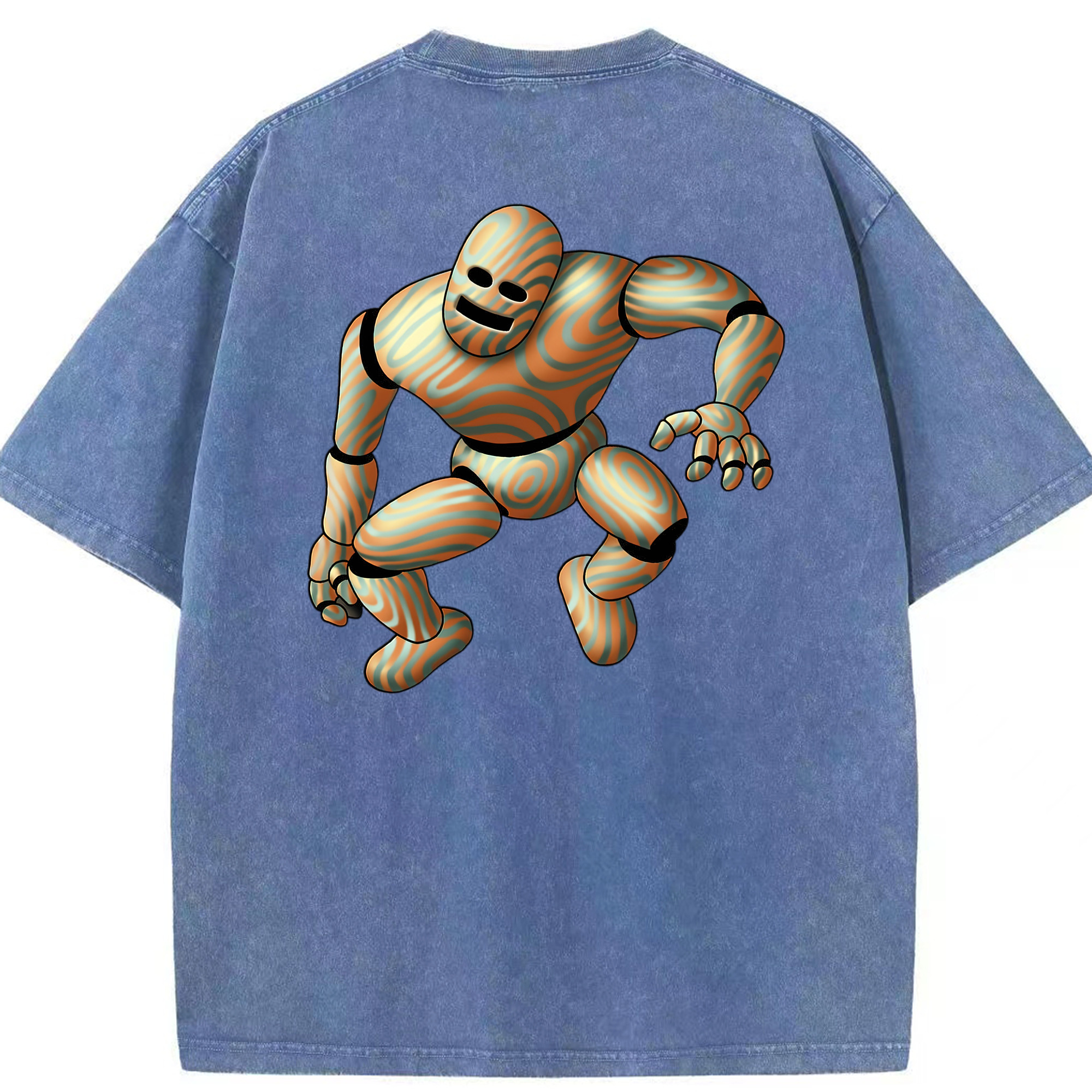 （画像用） ドラゴンクエスト Doragon Kuesuto Dragon Quest 綿100% ヴィンテージ風 半袖Tシャツ（背面プリント）