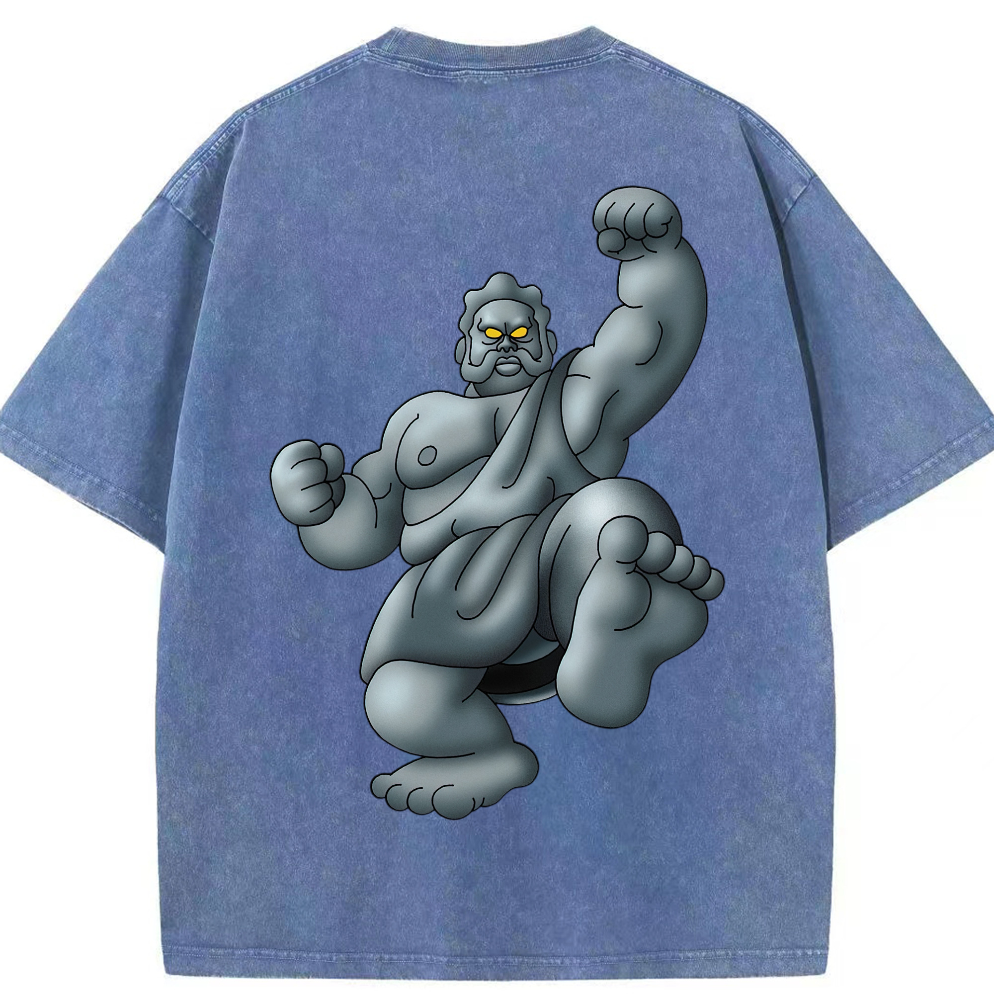 （画像用） ドラゴンクエスト Doragon Kuesuto Dragon Quest 綿100% ヴィンテージ風 半袖Tシャツ（背面プリント）