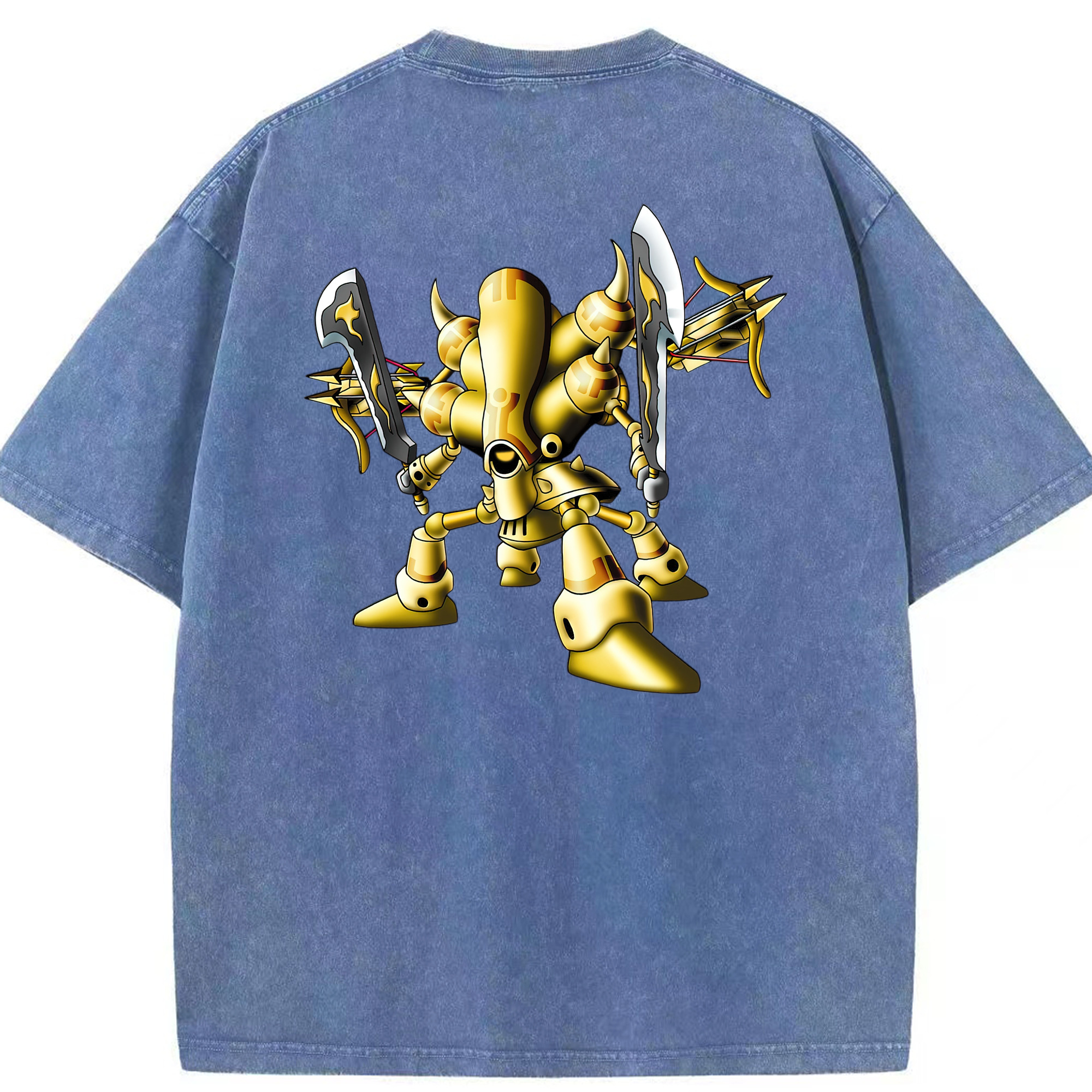 （画像用） ドラゴンクエスト Doragon Kuesuto Dragon Quest 綿100% ヴィンテージ風 半袖Tシャツ（背面プリント）