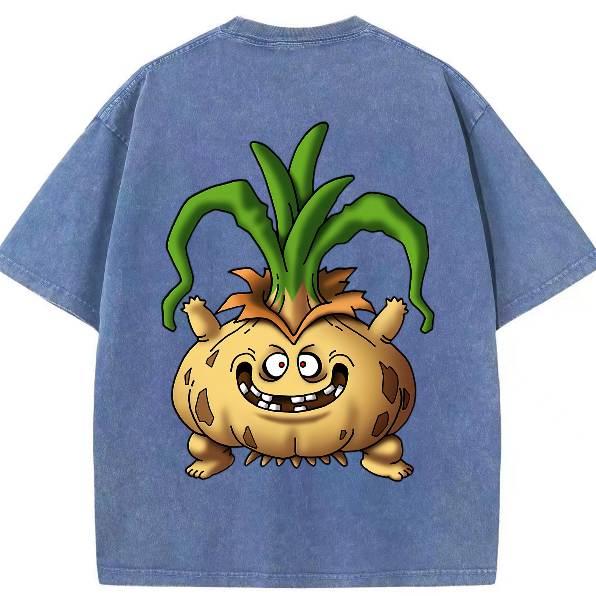 （画像用） ドラゴンクエスト Doragon Kuesuto Dragon Quest 綿100% ヴィンテージ風 半袖Tシャツ（背面プリント）