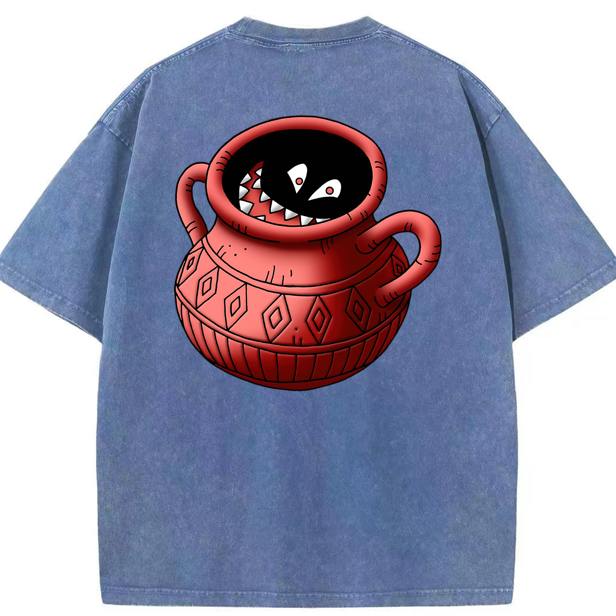 （画像用） ドラゴンクエスト Doragon Kuesuto Dragon Quest 綿100% ヴィンテージ風 半袖Tシャツ（背面プリント）